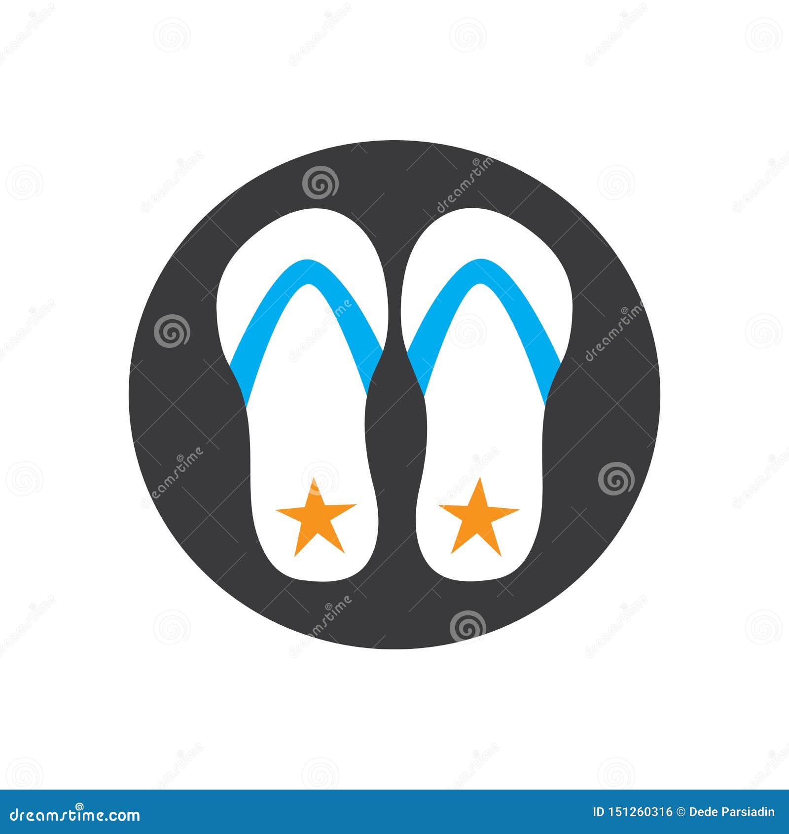 Flip flop stock vector. Illustration of leisure, background - 151260316