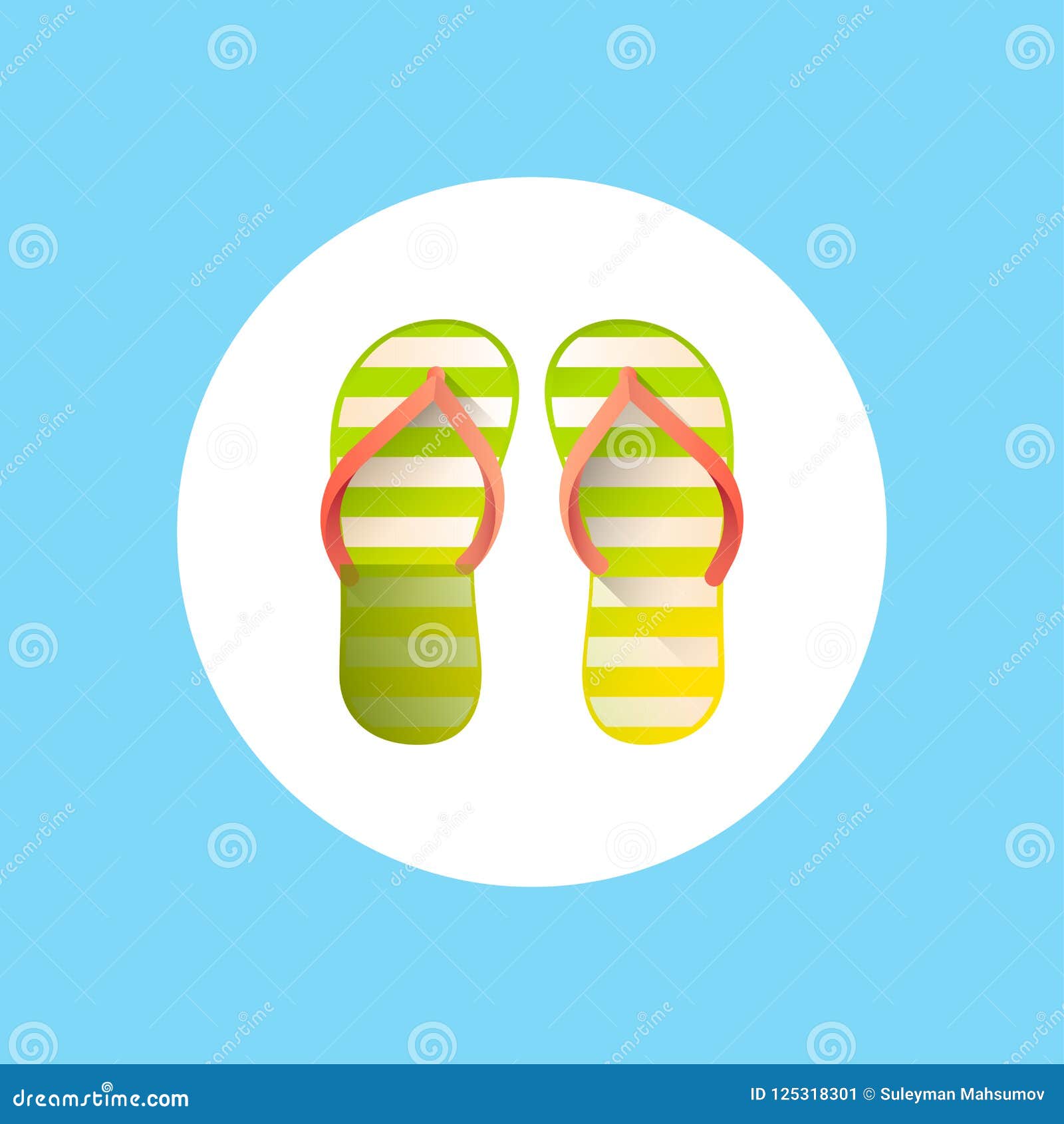 Flip Flop Vector Icon Sign Symbol Stock Vector - Illustration of ...