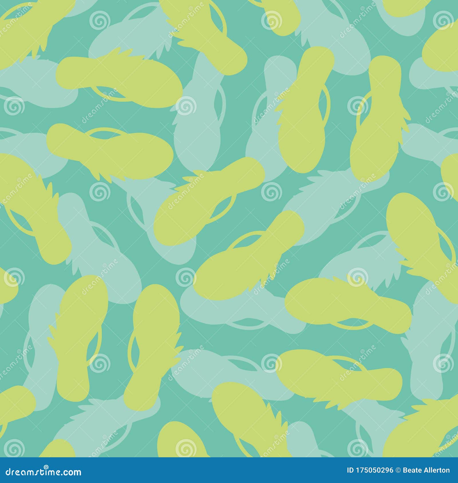 flip flop shoe seamless  pattern background. silhouette of sandals monochrome textured backdrop. hues of ocean