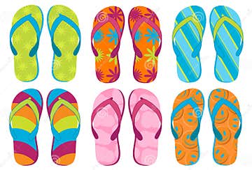 Flip Flops stock vector. Illustration of bright, beach - 15098315