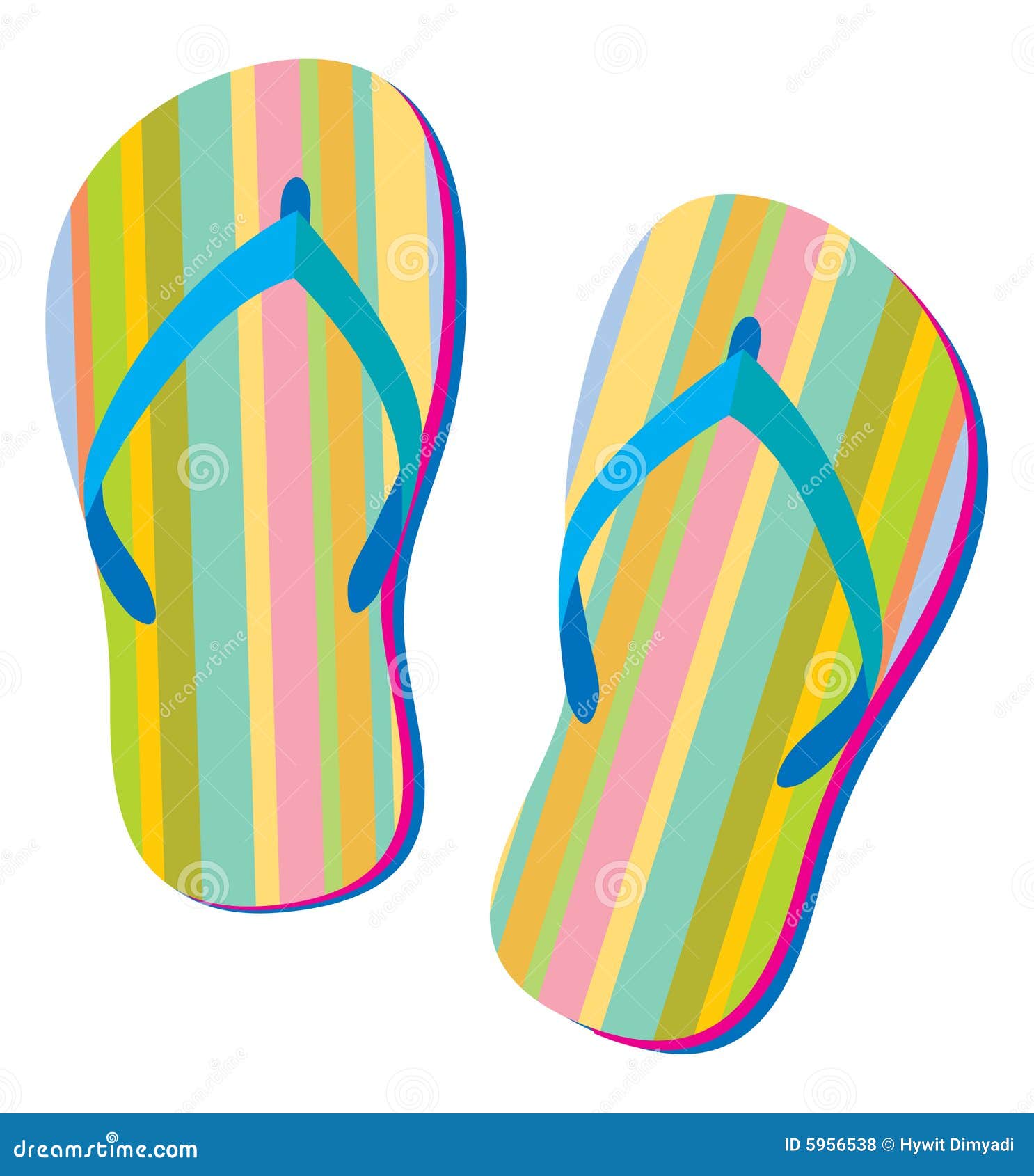 Flip Flops stock vector. Illustration of casual, flip - 5956538