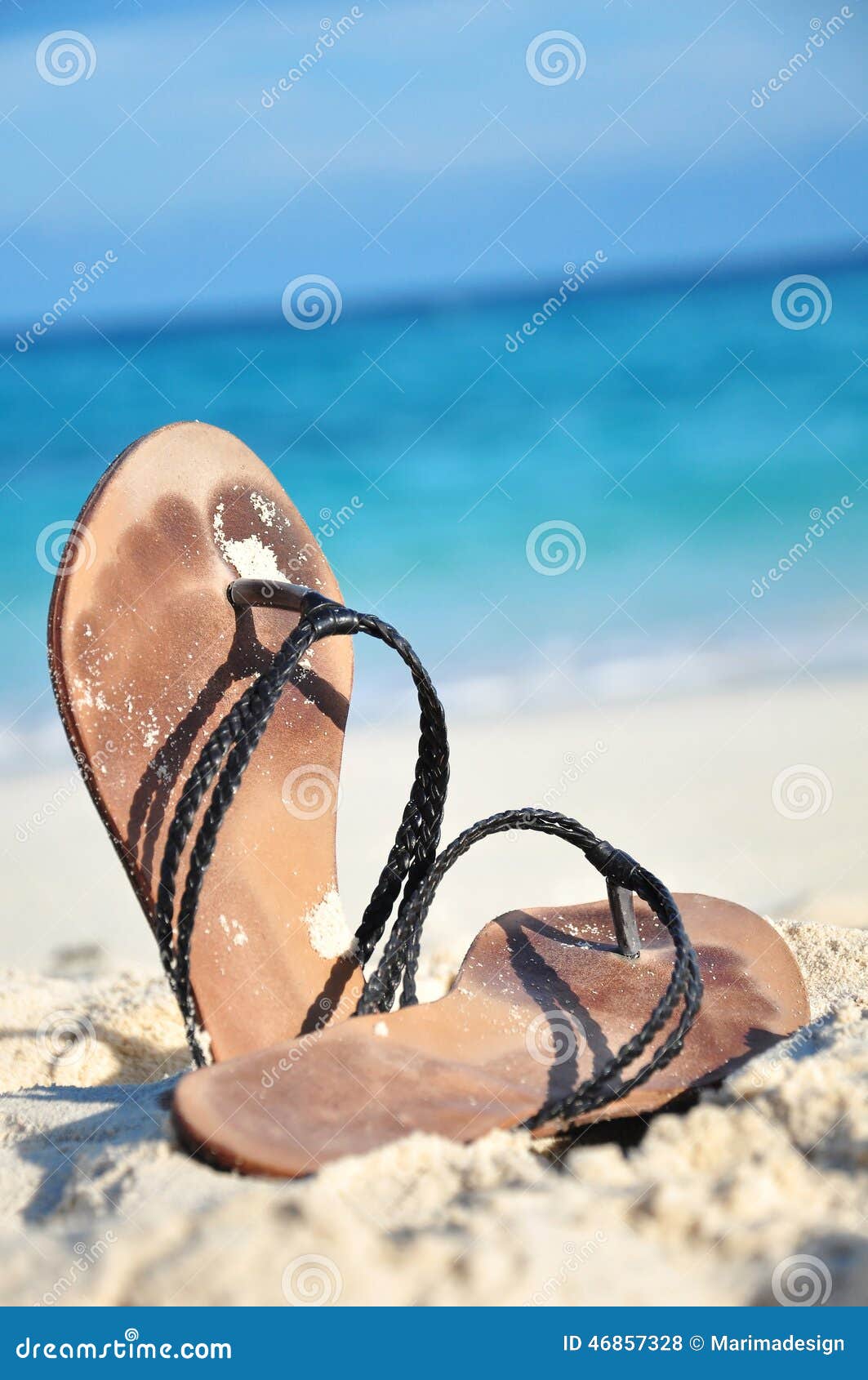 Flip Flops stock photo. Image of tropic, brown, reef - 46857328