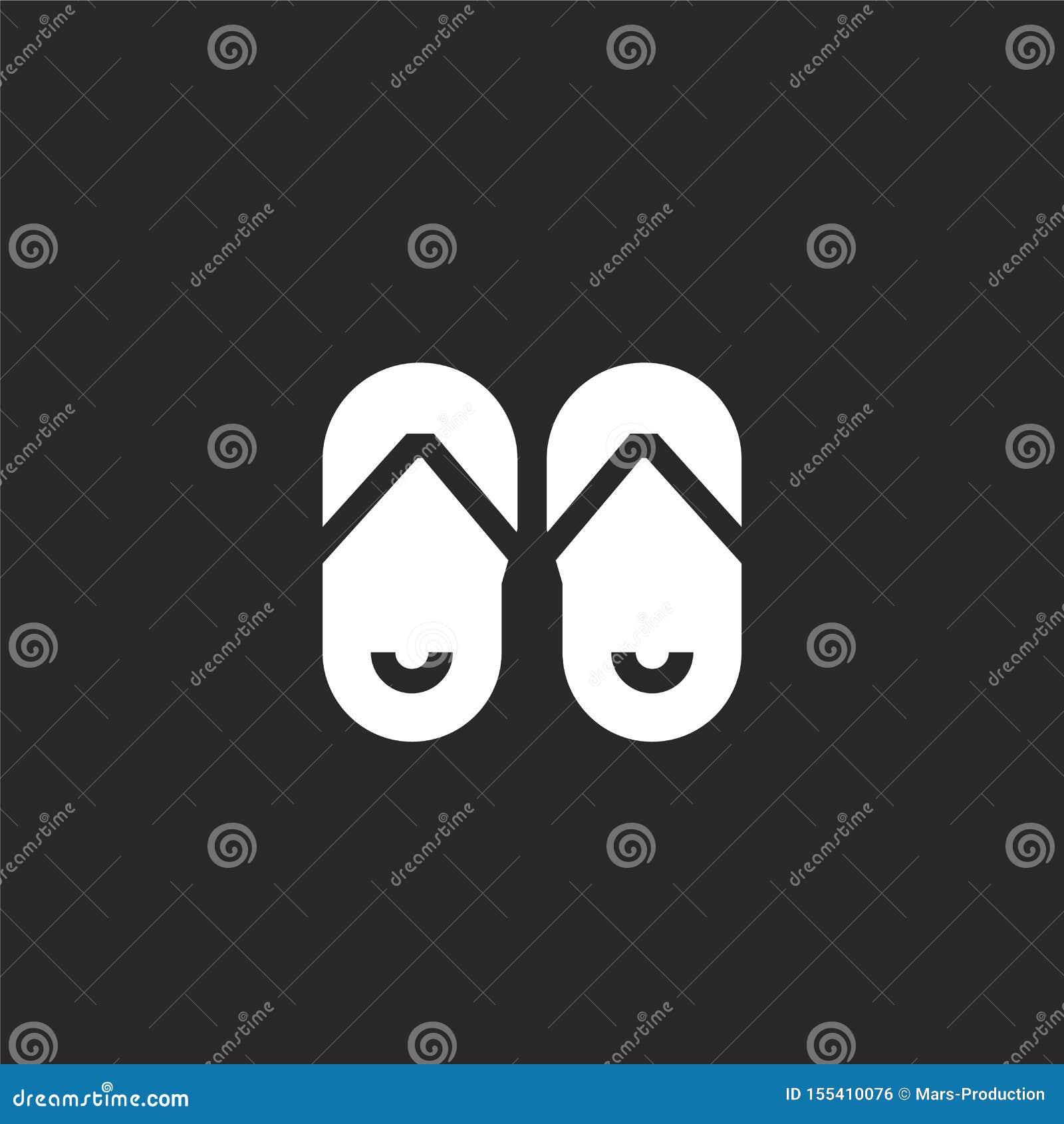Flip Flops Icon. Filled Flip Flops Icon for Website Design and Mobile ...