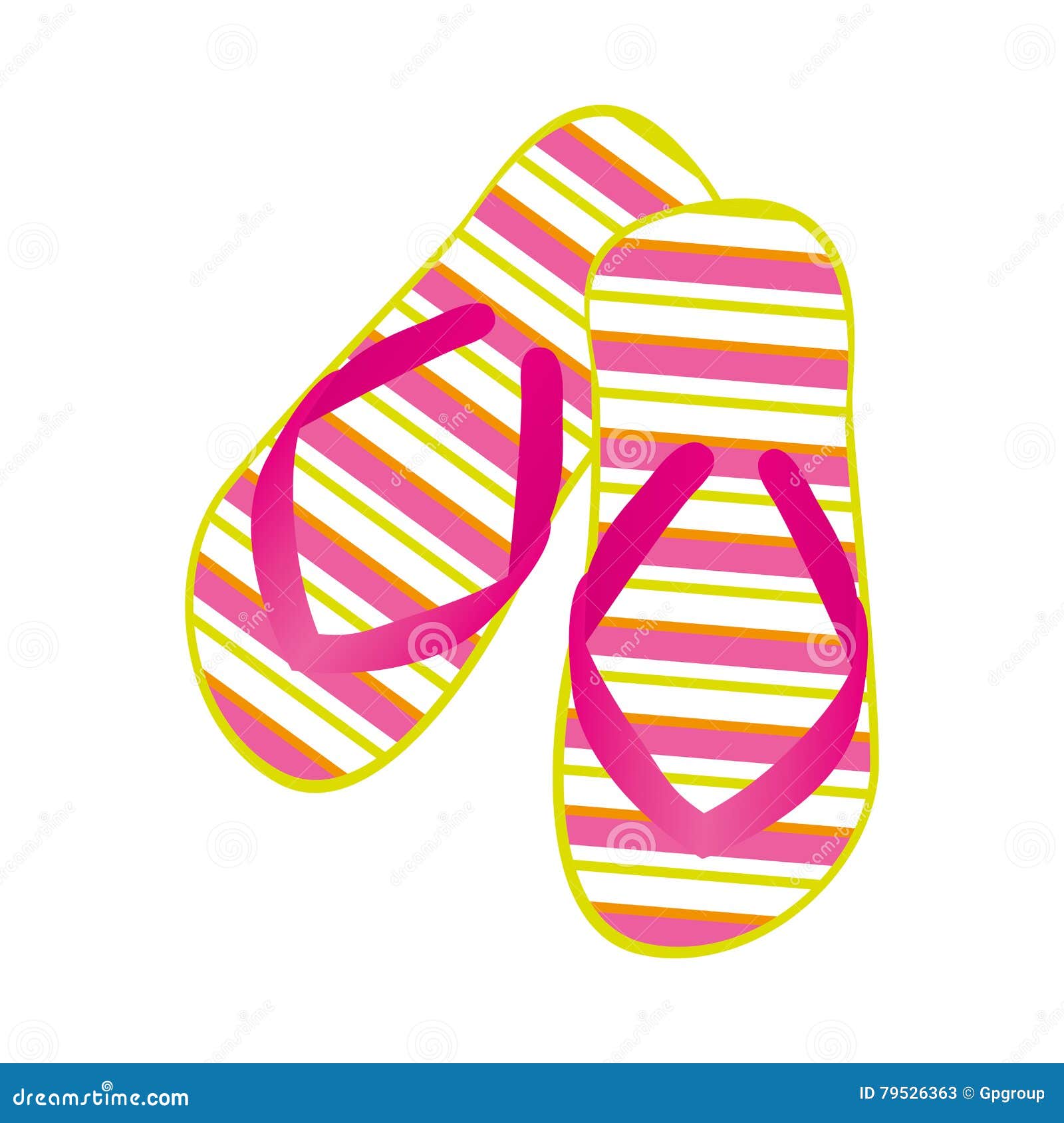 Flip flops icon image stock vector. Illustration of foot - 79526363