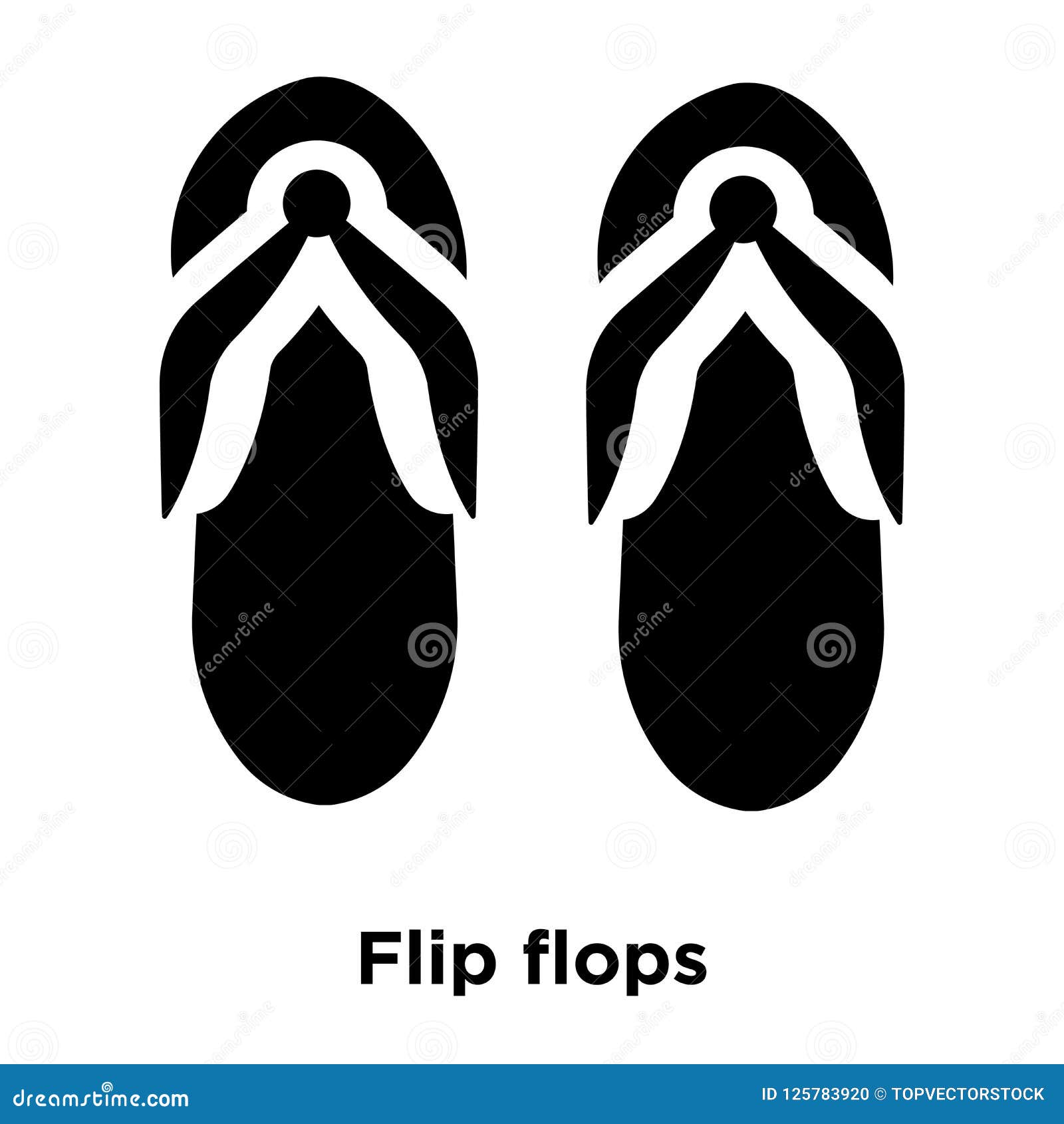 Flip Flops Icon Vector Isolated on White Background, Logo Concept of ...