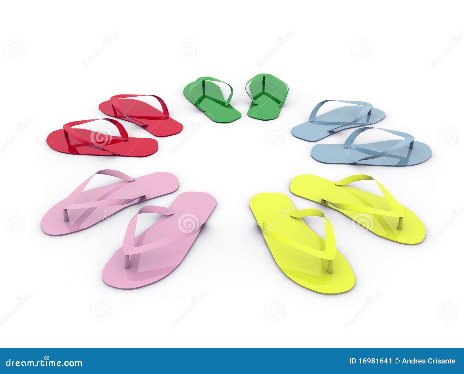 Flip-flops Isolated on White Background Stock Illustration ...