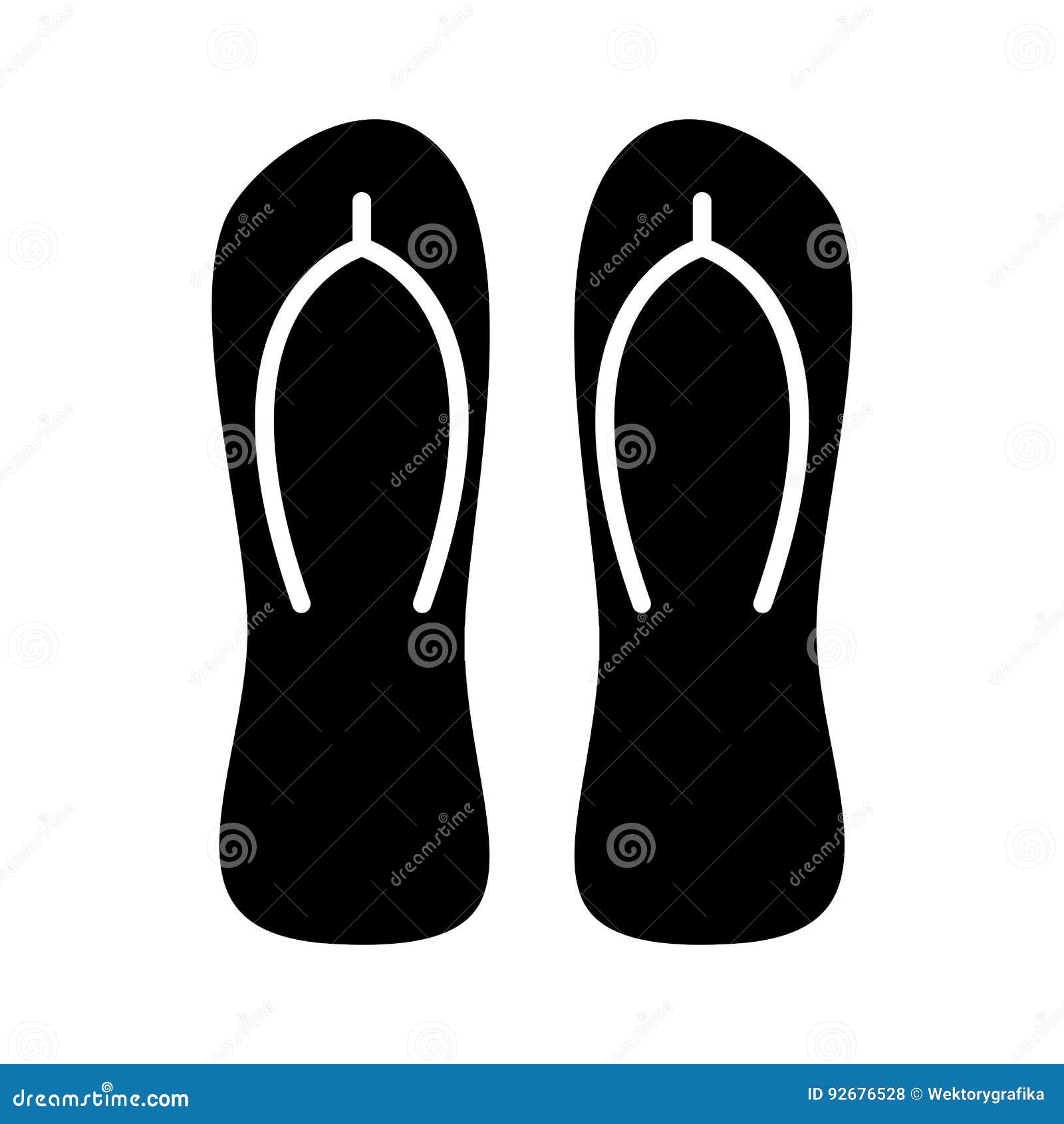 Flip Flops, Slippers Silhouette Vector Symbol Icon Design. Stock Vector ...