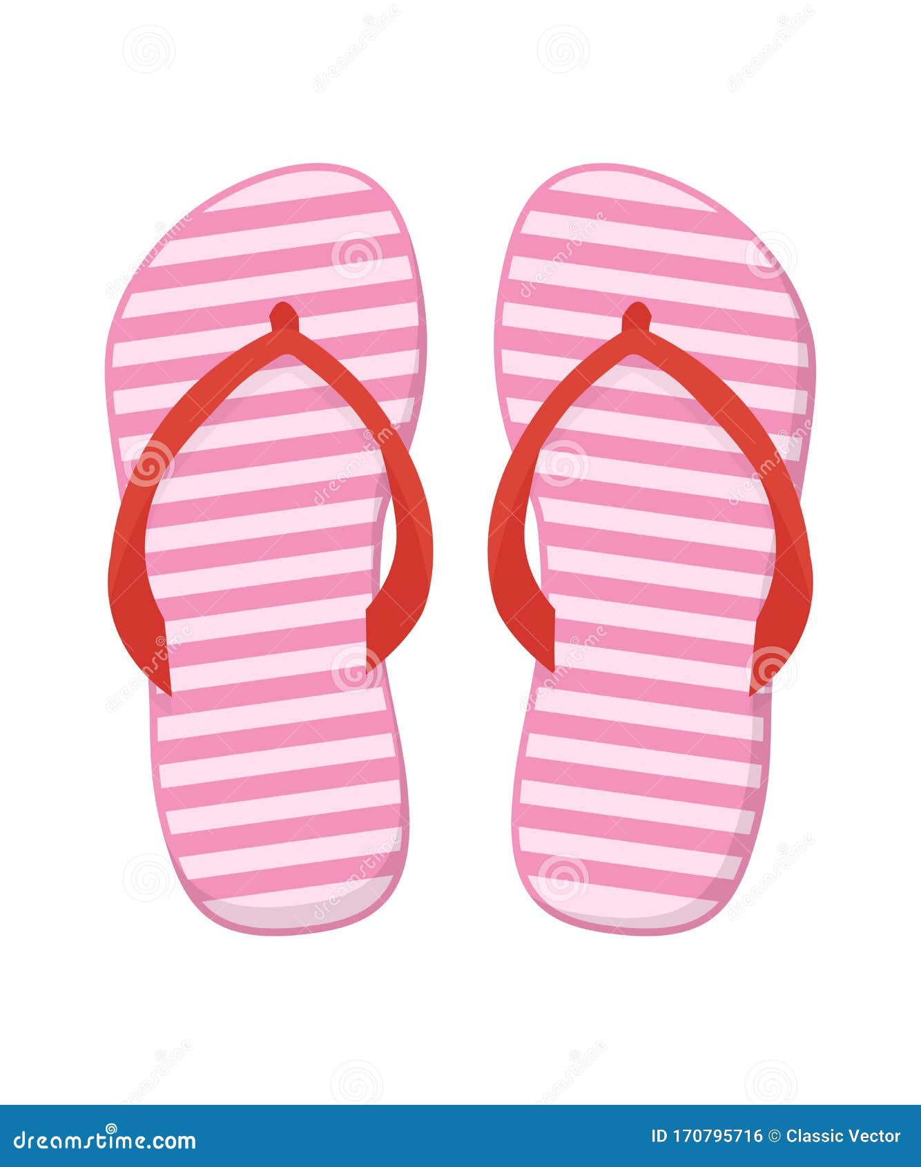 Flip Flops Vector Cartoon Illustration Stock Vector - Illustration of ...