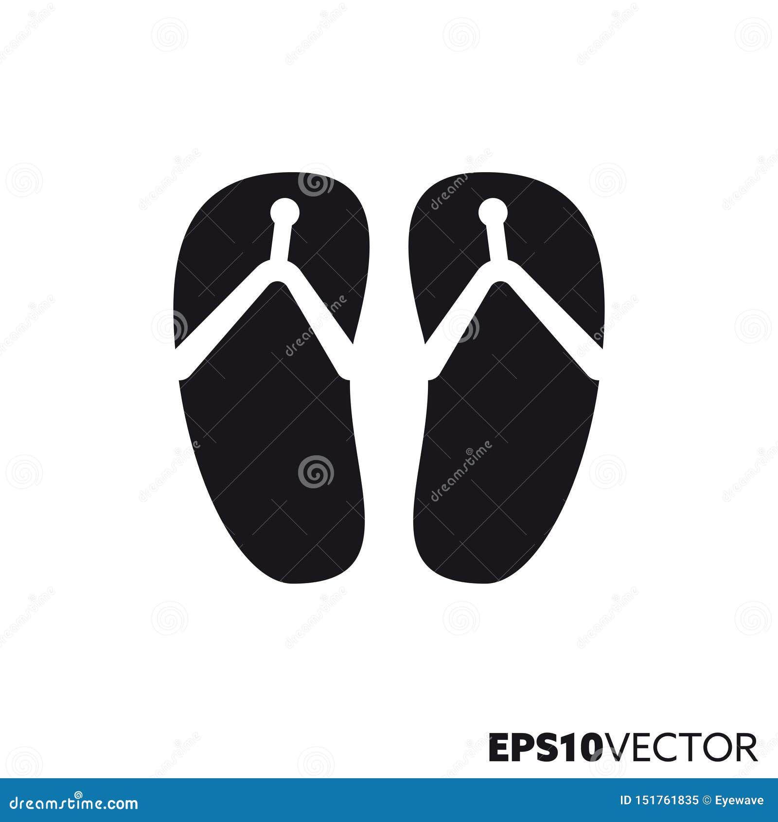 Flip-flops Vector Glyph Icon Stock Vector - Illustration of icon ...