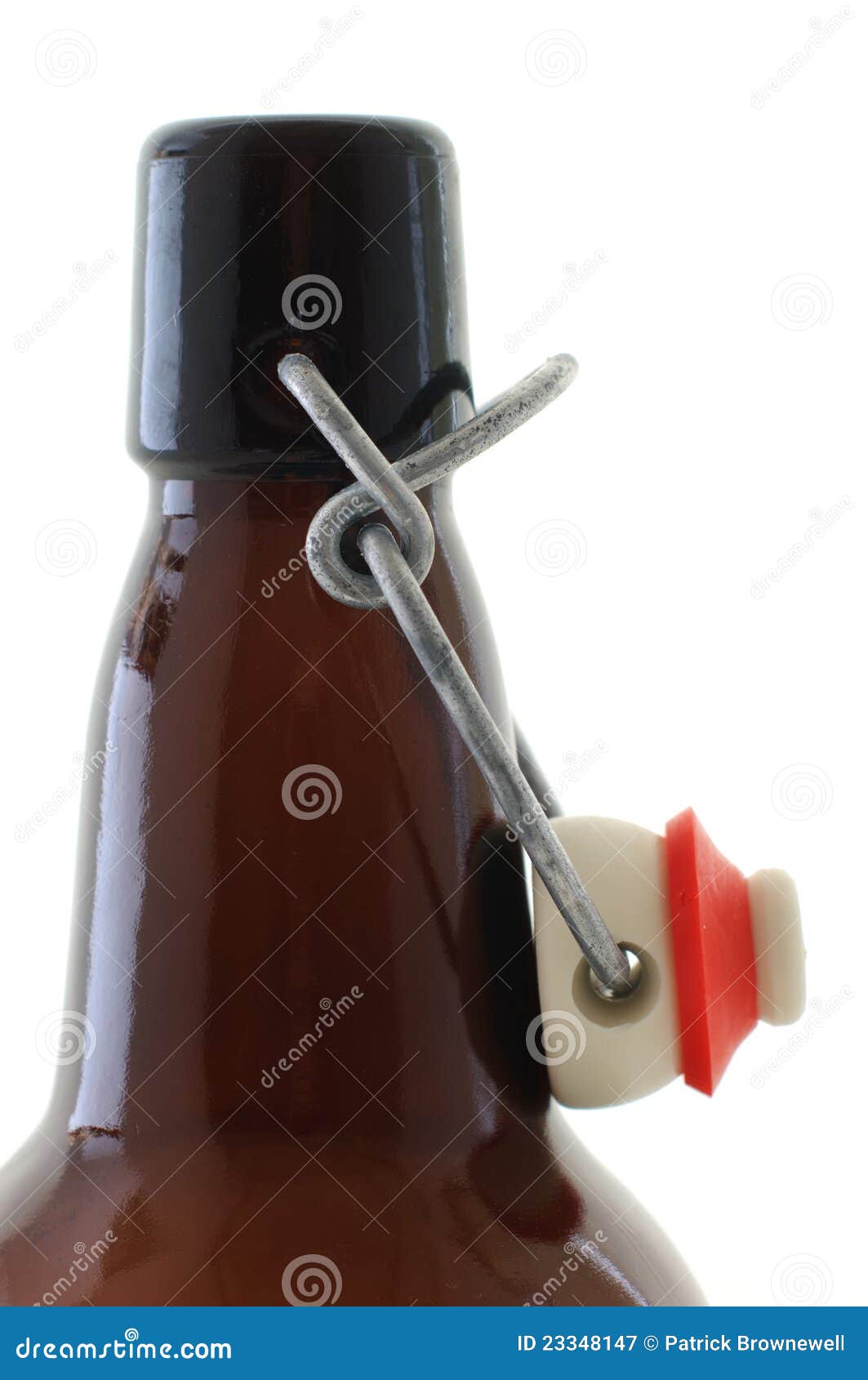 Fliptop beer bottle stock image. Image of wine, brown 23348147
