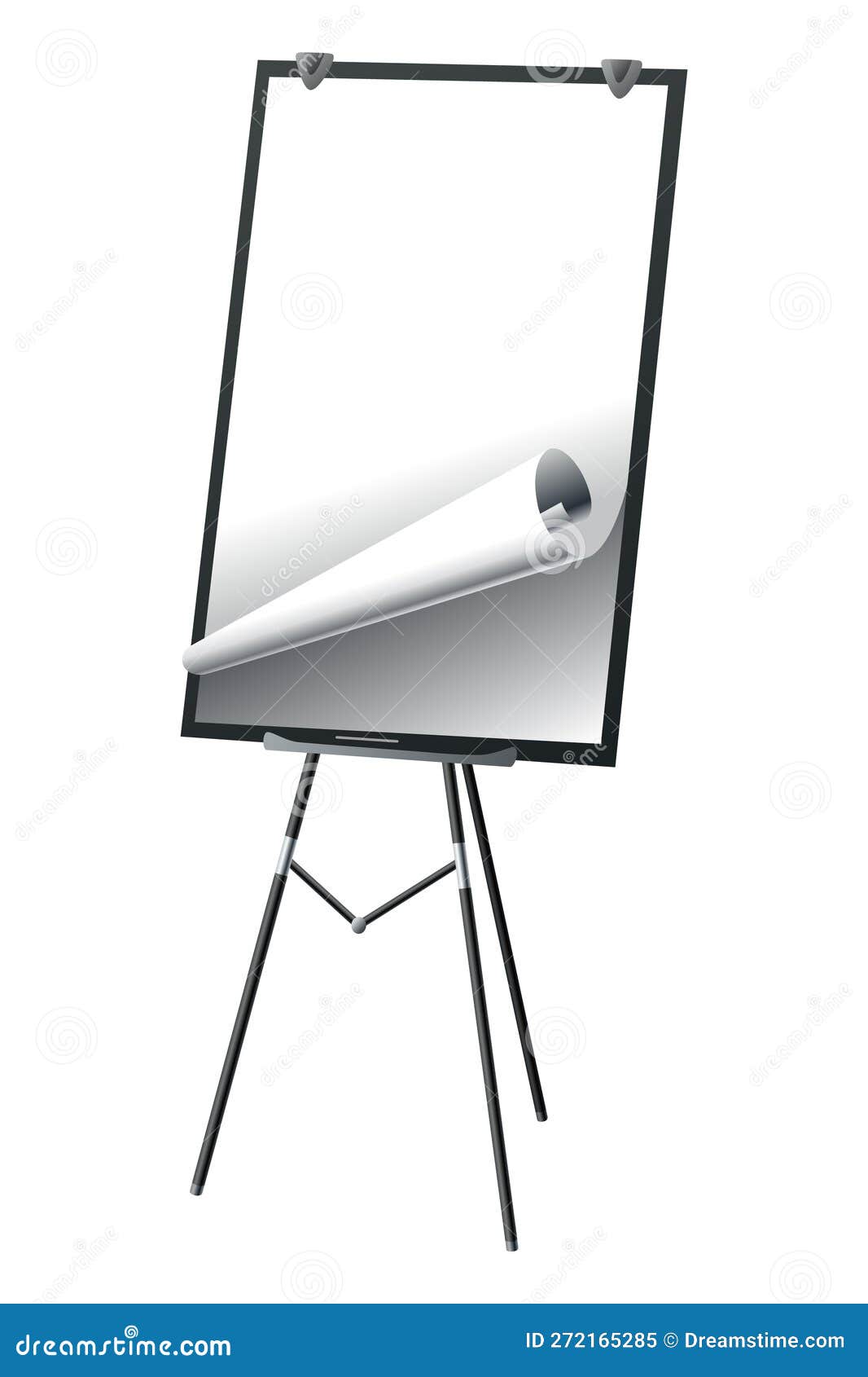 Flip Chart Isolated On White Background Sketch Vector Stock