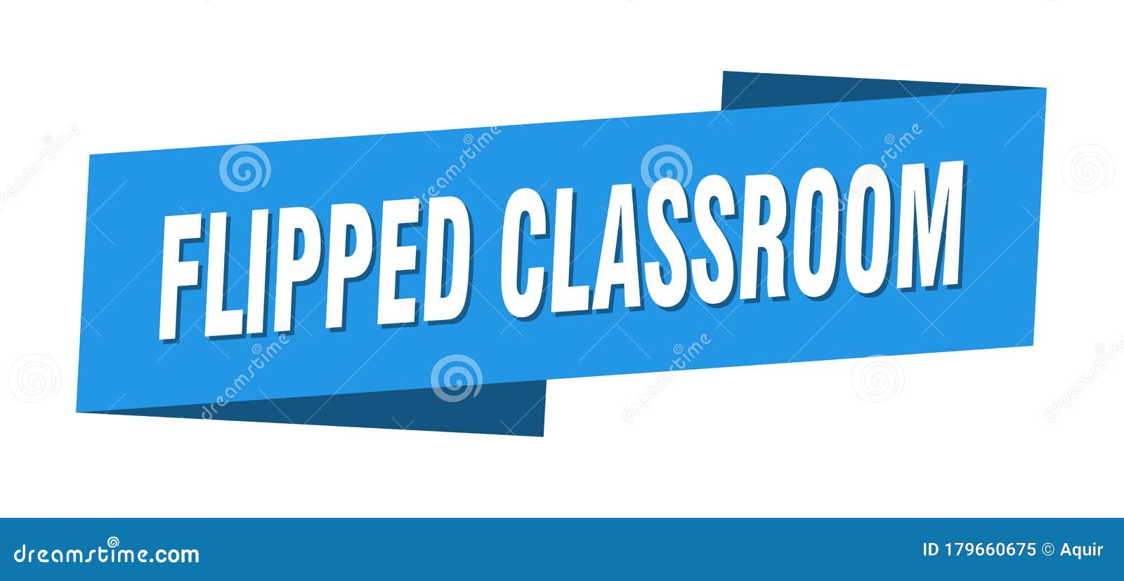 Flipped Classroom Banner Template. Flipped Classroom Ribbon Label Intended For Classroom Banner Template