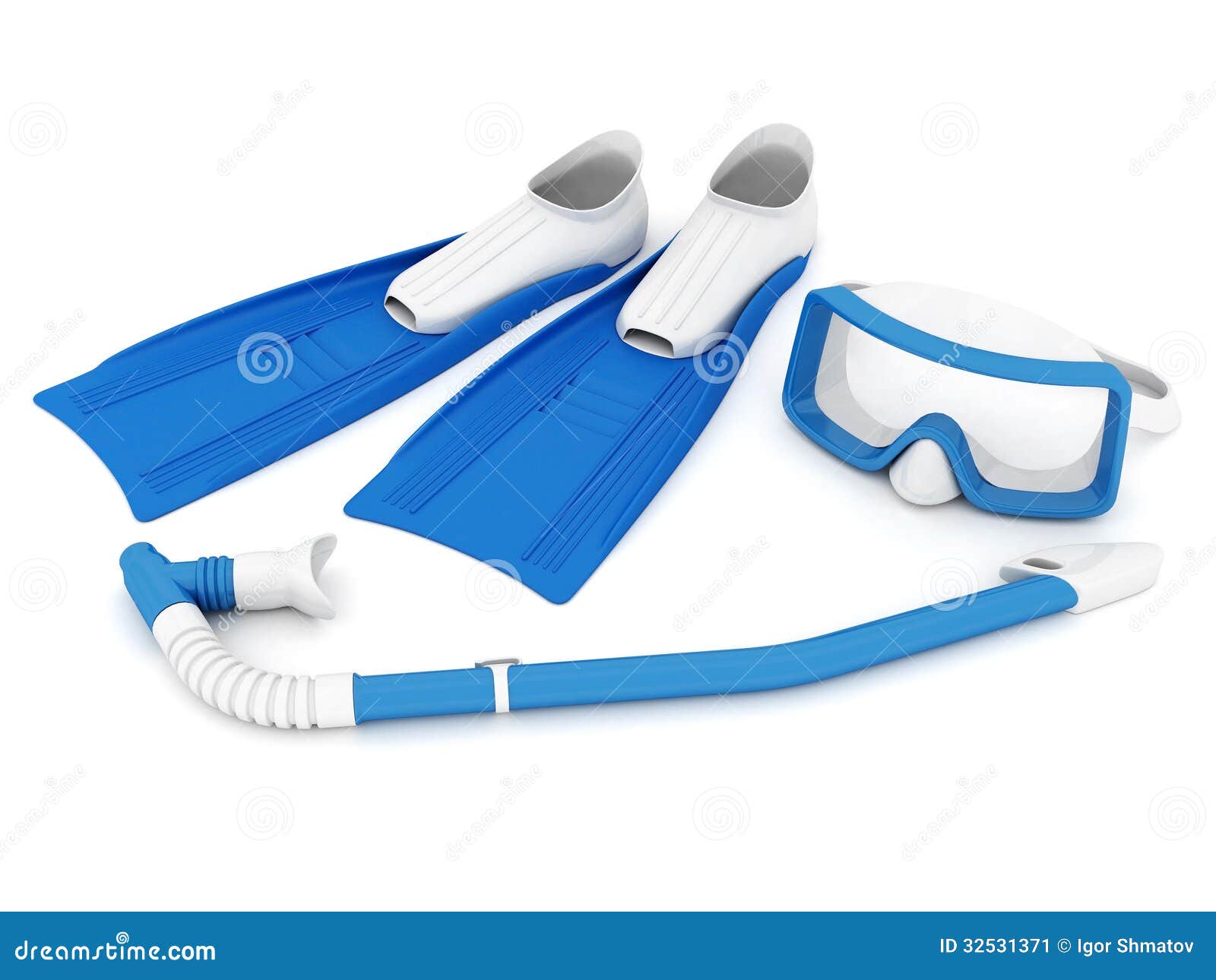 Flippers, Mask And Snorkel Stock Image Image 32531371