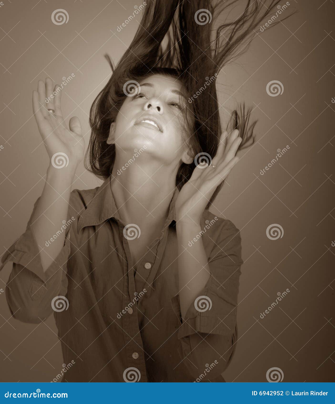 Flipping Hair stock photo. Image of lady, model, young 6942952