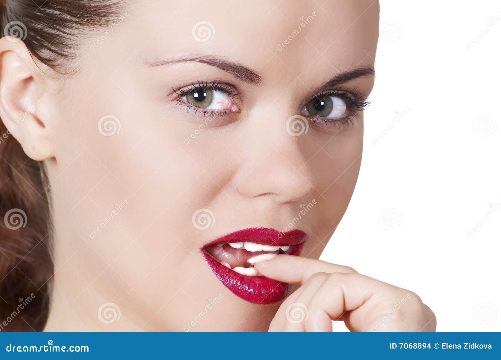 Flirt stock photo. Image of model, lips, flawless, bright 7068894