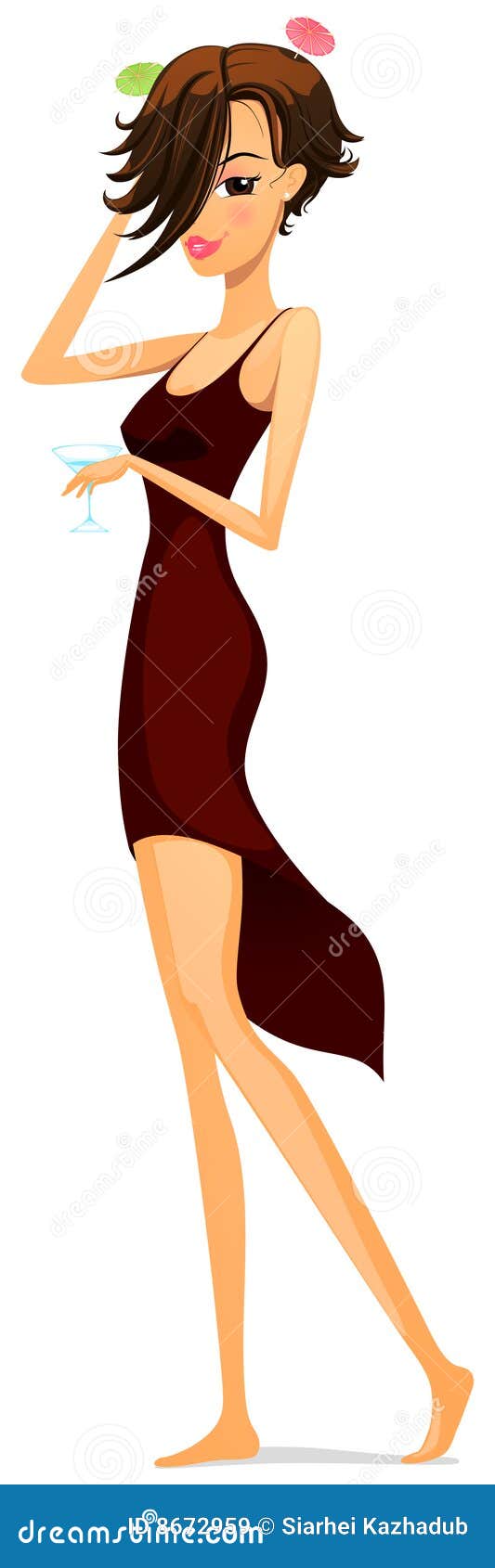 Flirt girl stock vector. Illustration of cartoon, vector - 8672959