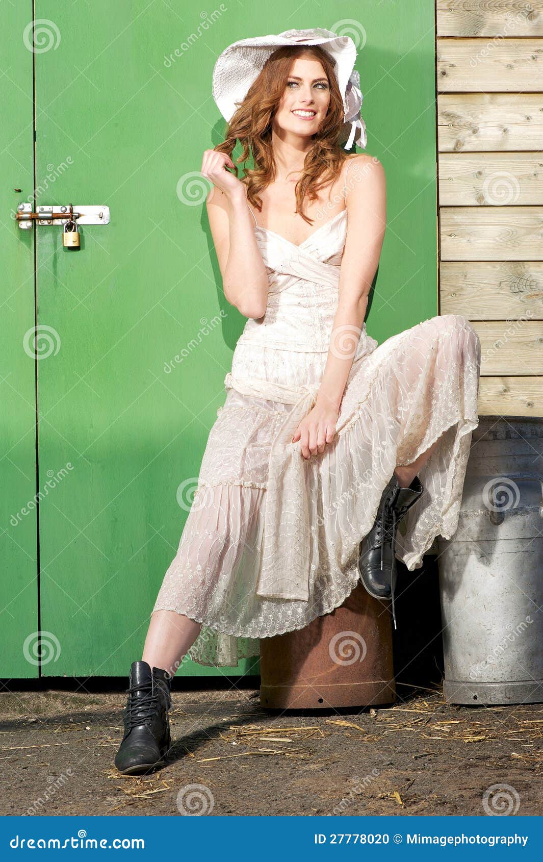 Flirting Farm Girl Stock Photo - Image: 27778020