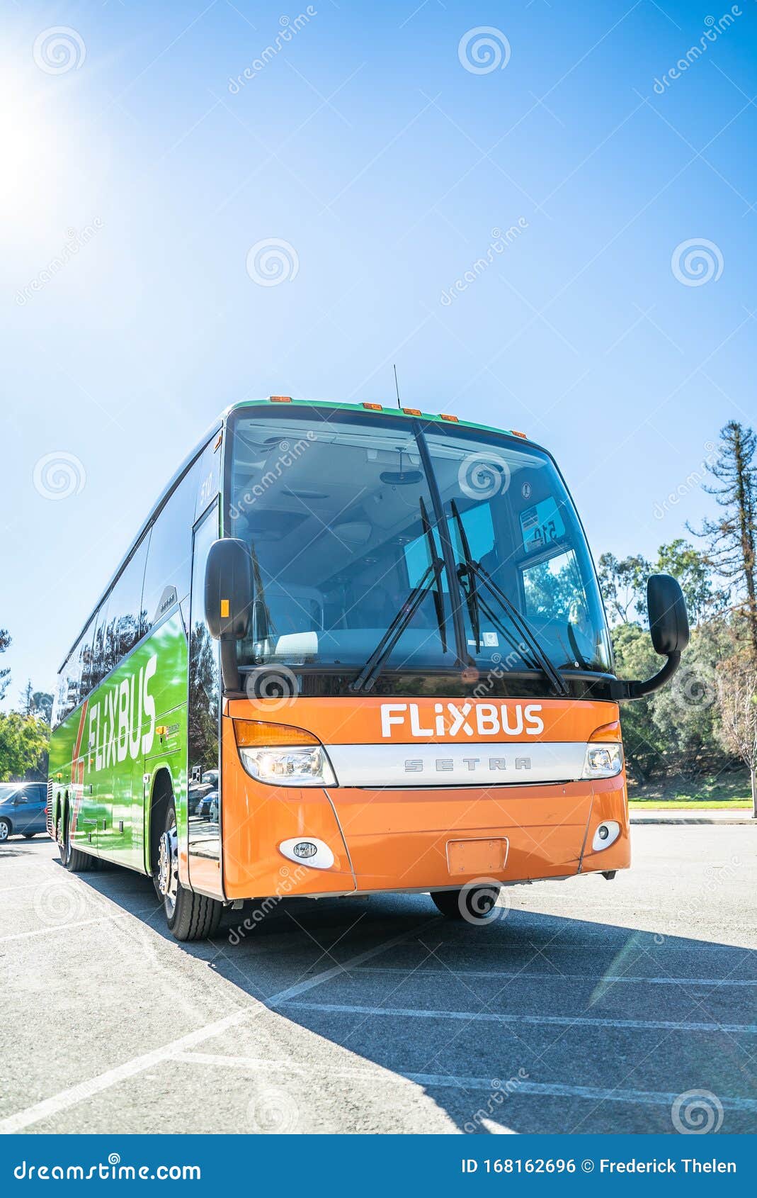 FlixBus Green Passenger Bus. Hollywood, Los Angeles ...