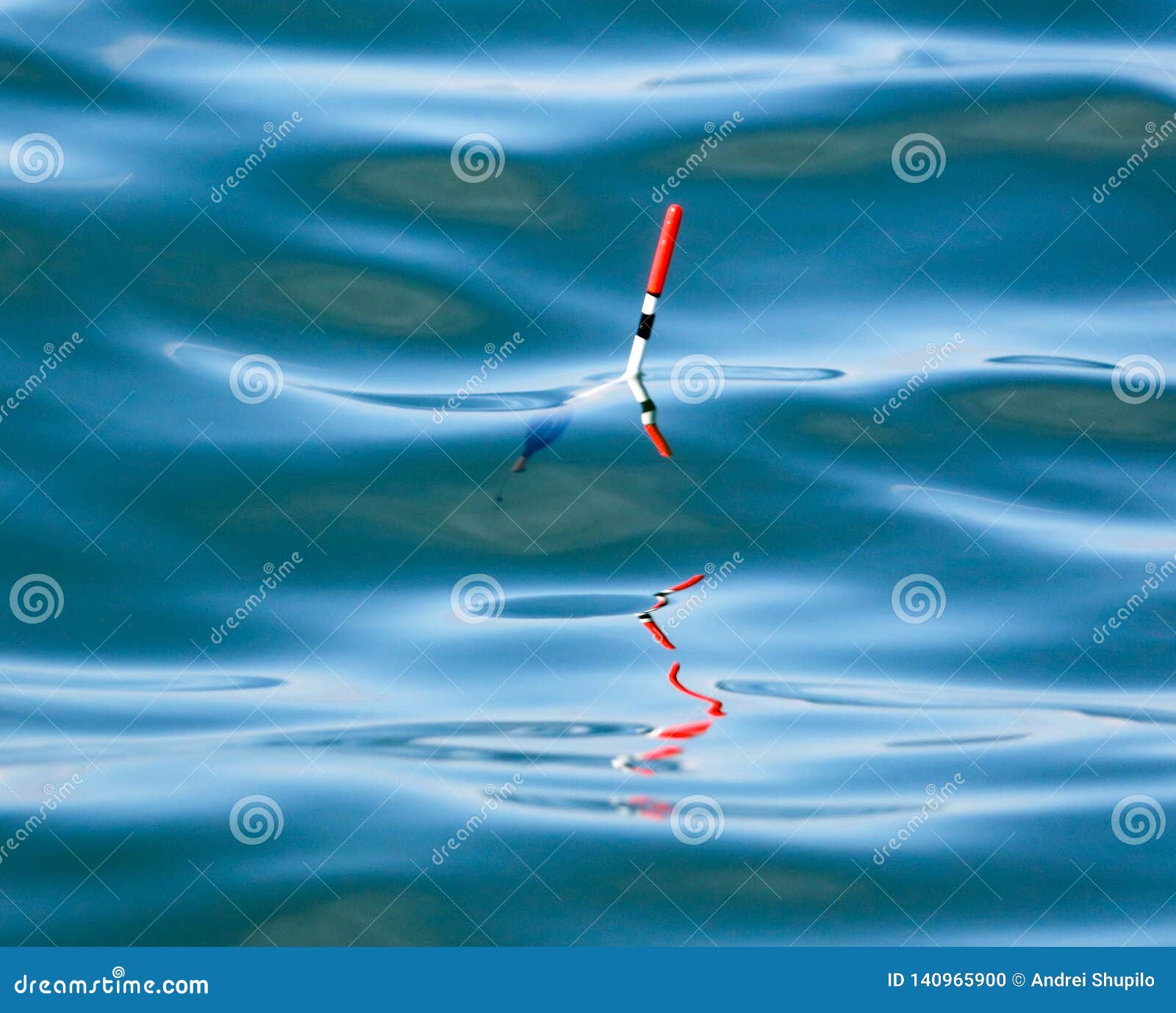 Float for Fishing Floats on the Surface of the Water Stock Photo