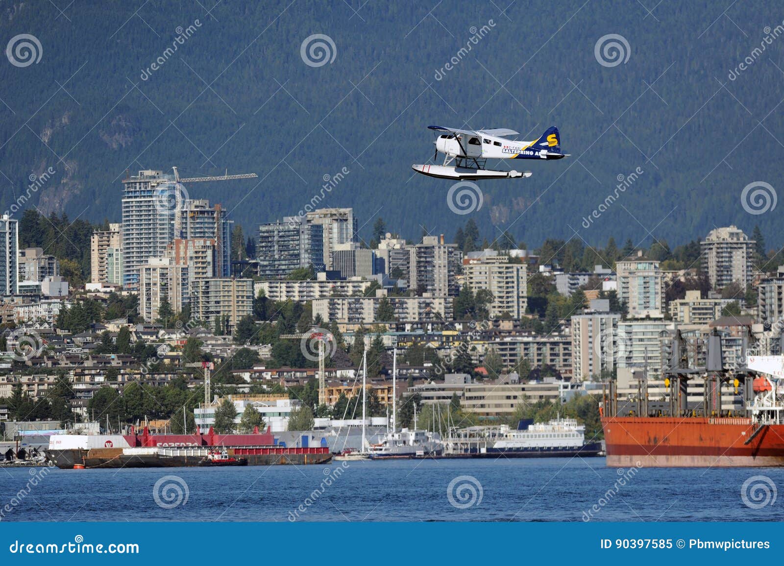 Float Plane Taking Off in Vancouver,