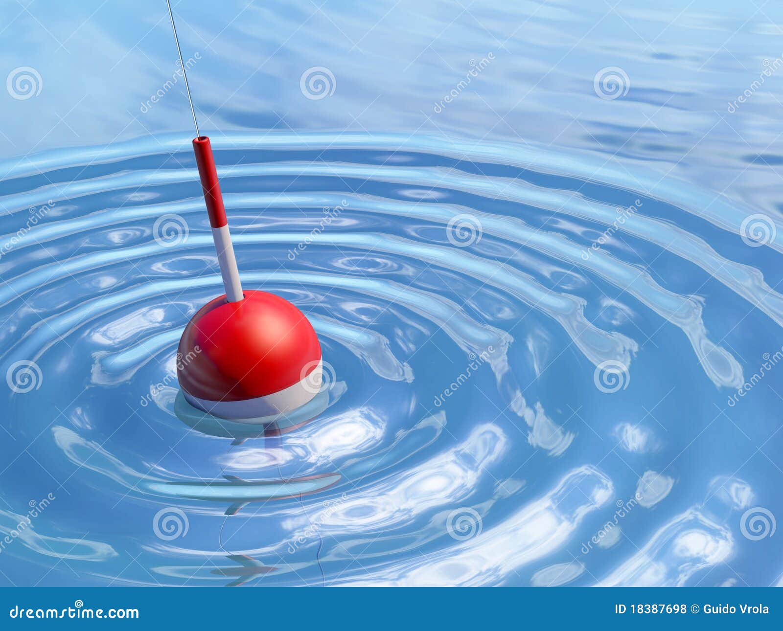 Float in the water stock illustration. Illustration of bobber - 18387698