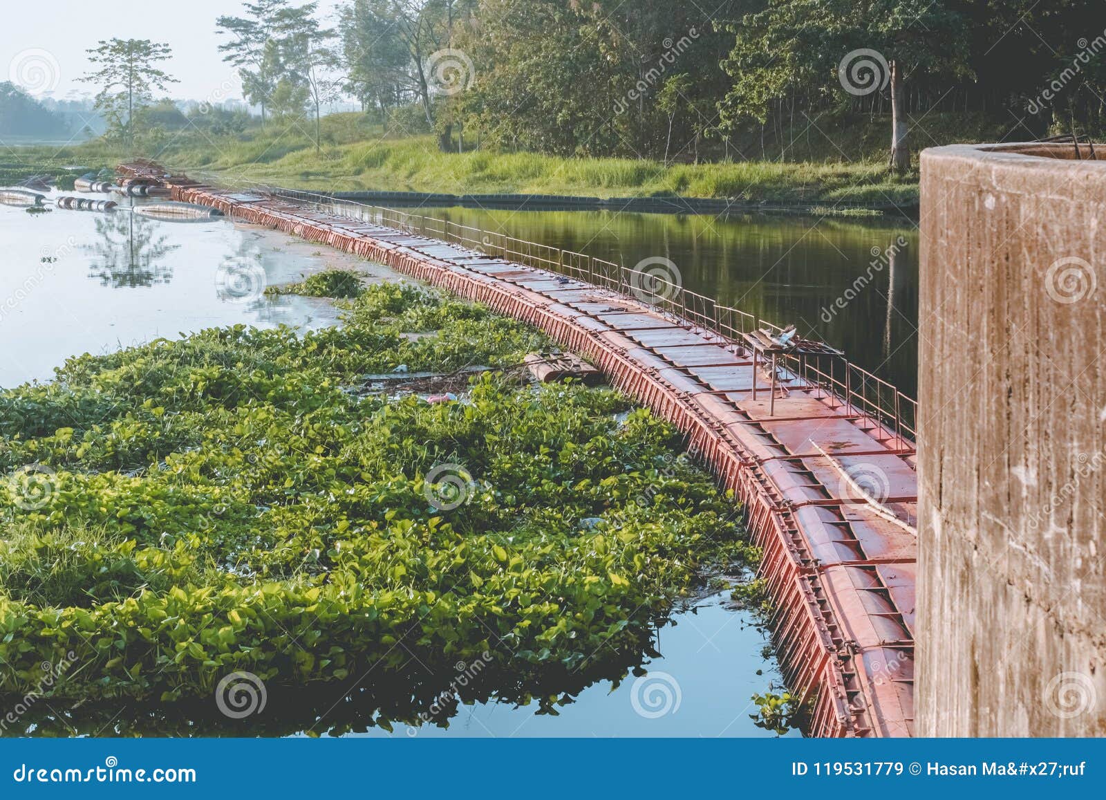 Floating bridge stock image. Image of floating, indonesia 119531779