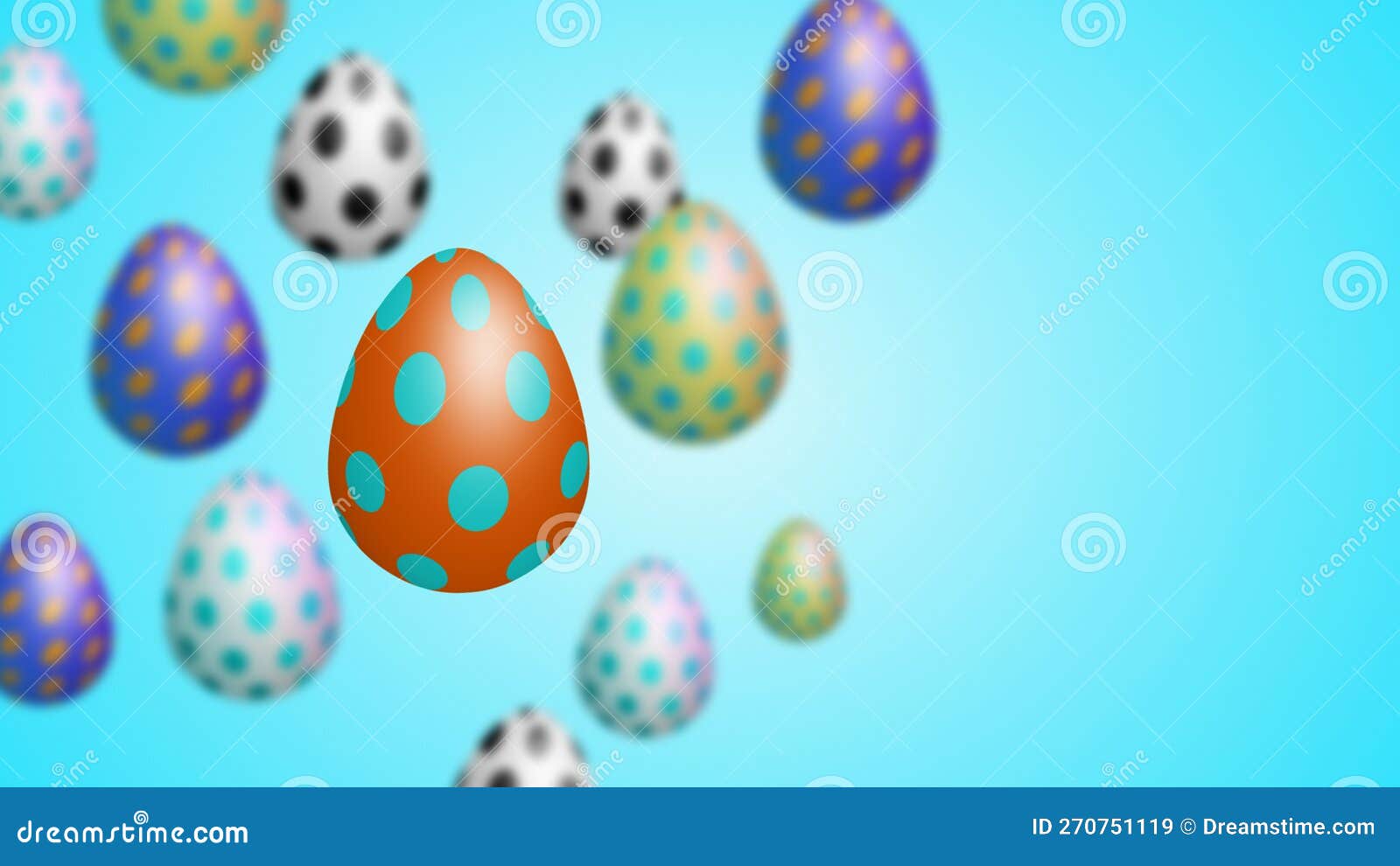 Floating Eggs Illustration Image for Easter Holiday Stock Illustration
