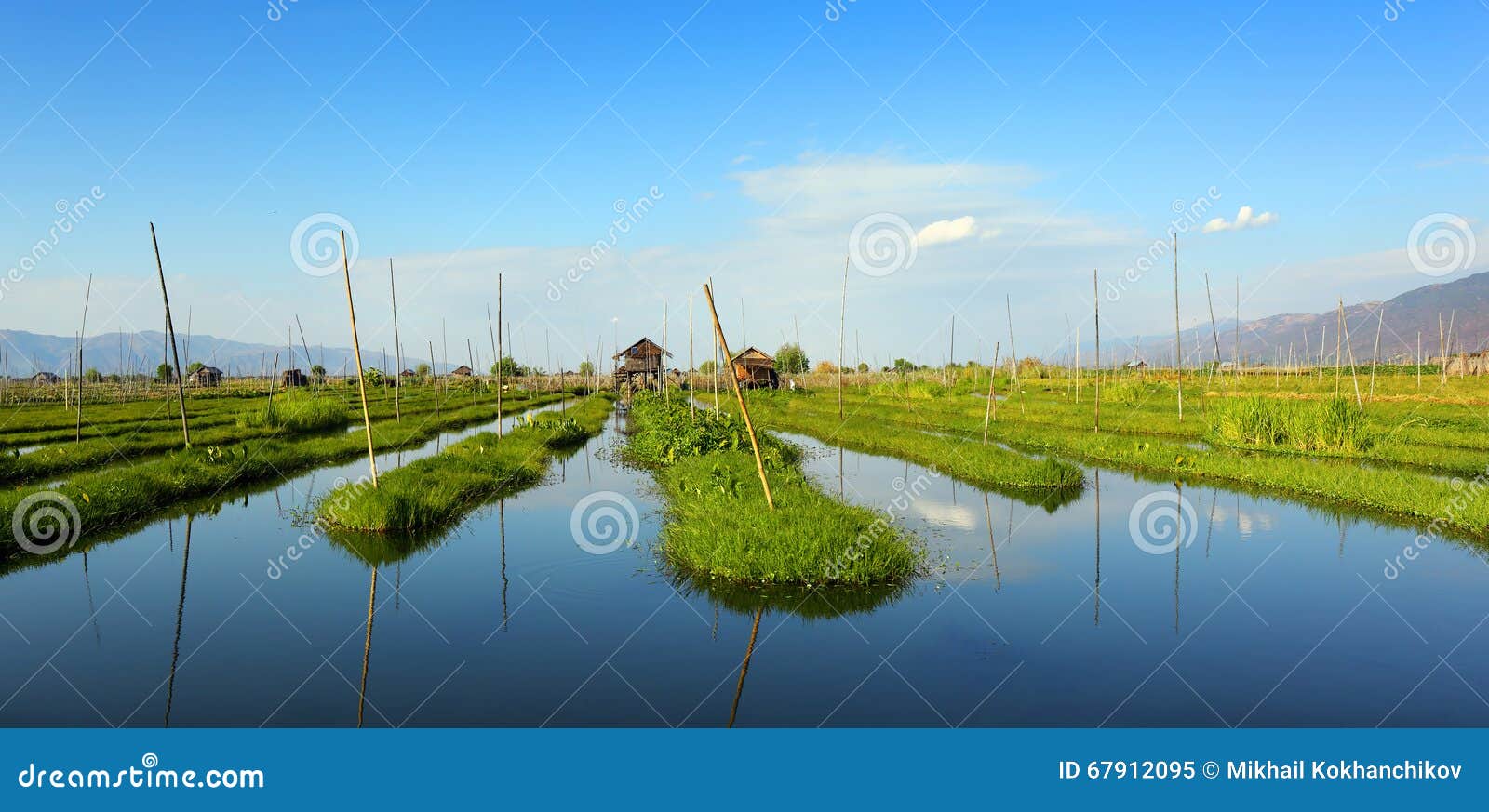 floating gardens on inle lake in myanmar