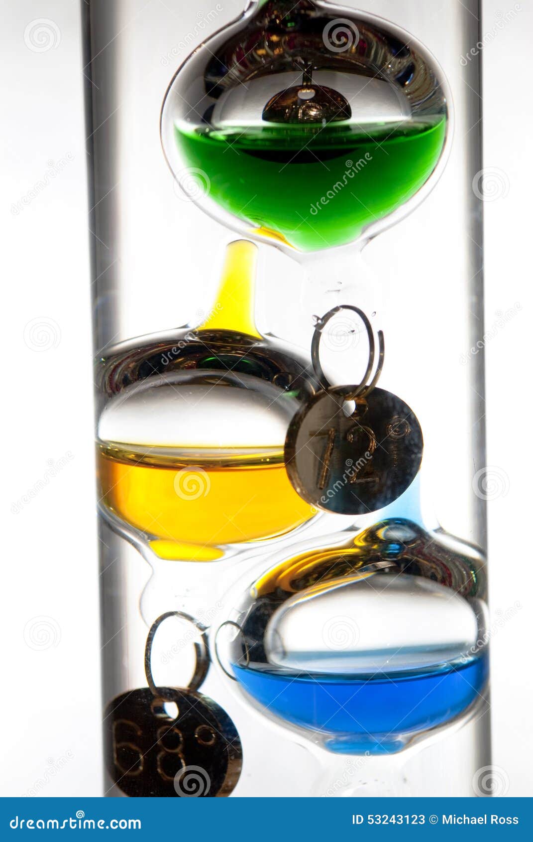 Floating Glass Thermometer stock image. Image of sphere 53243123