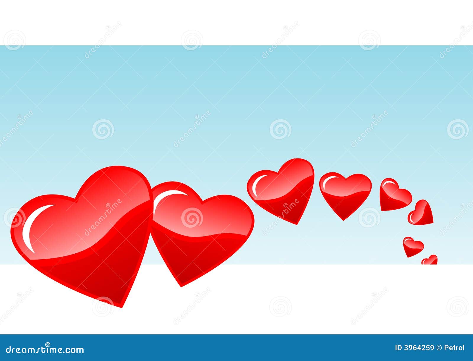 Floating hearts stock vector. Illustration of backdrop 3964259