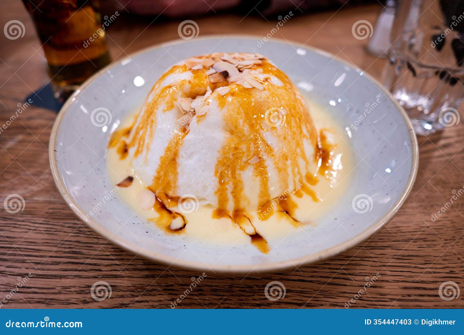 Floating Island French Dessort Ile Flottante in French Stock Image Floating Island French Dessort Ile Flottante in French Stock Image