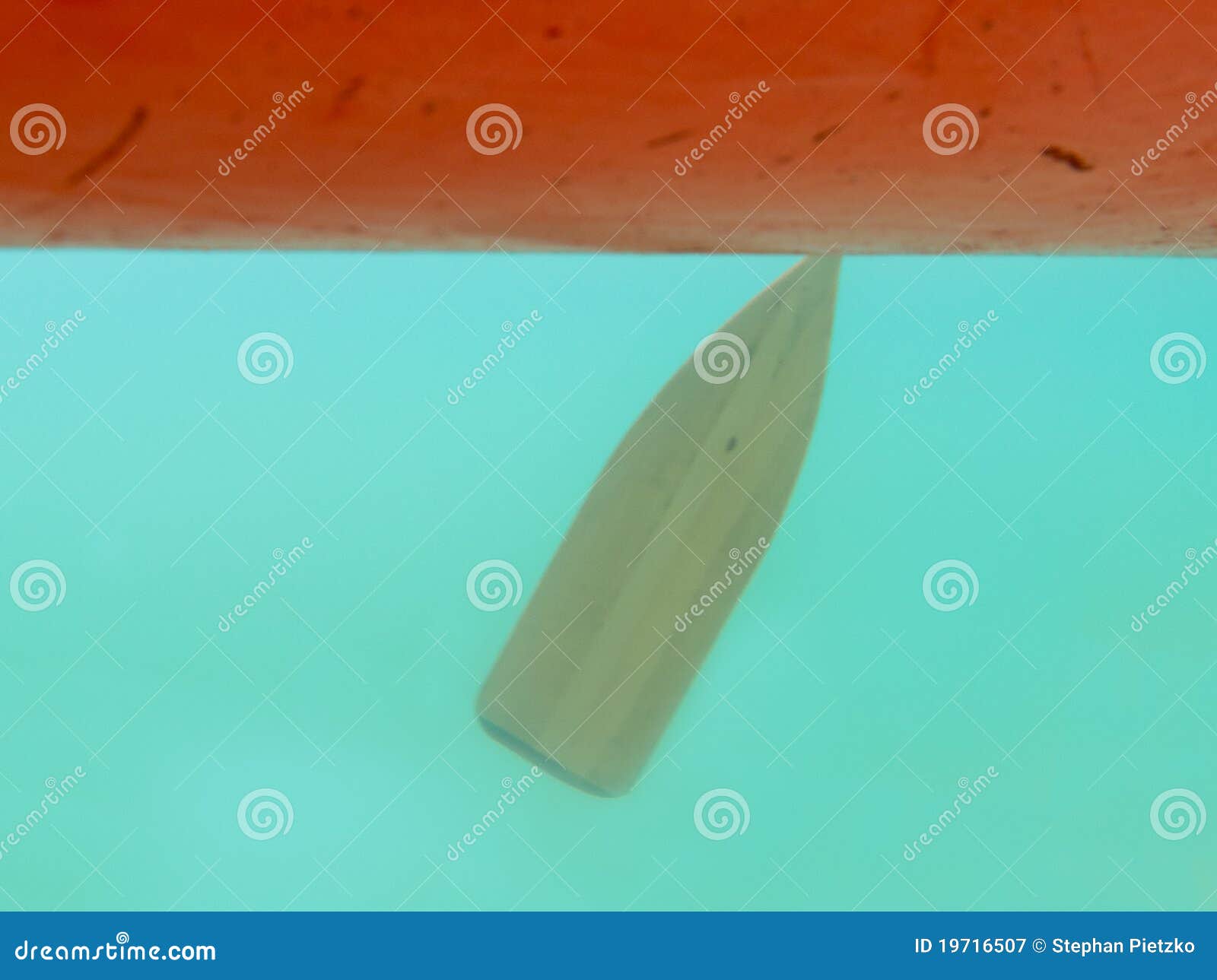 Floating Red Canoe from Underwater Stock Image Image of leisure