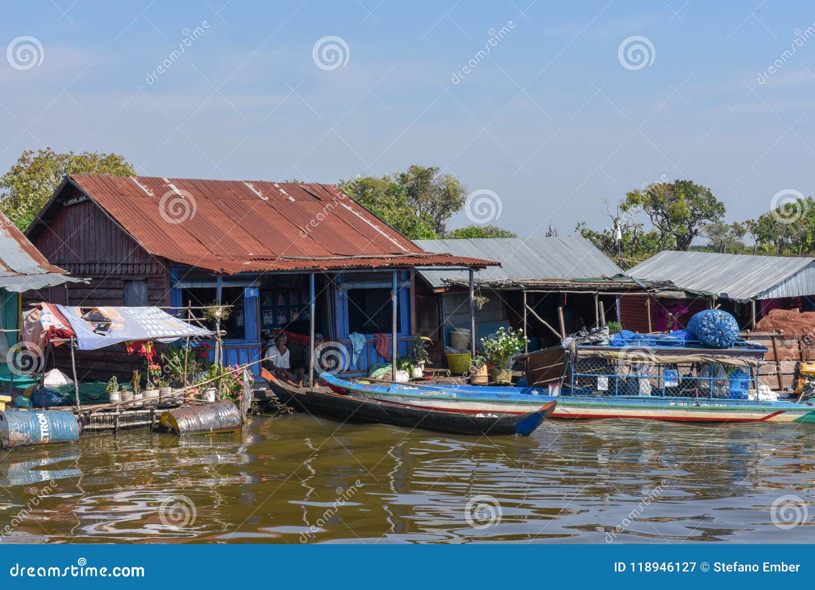 Cambodian People Live On Tonle Sap Lake In Siem Reap 