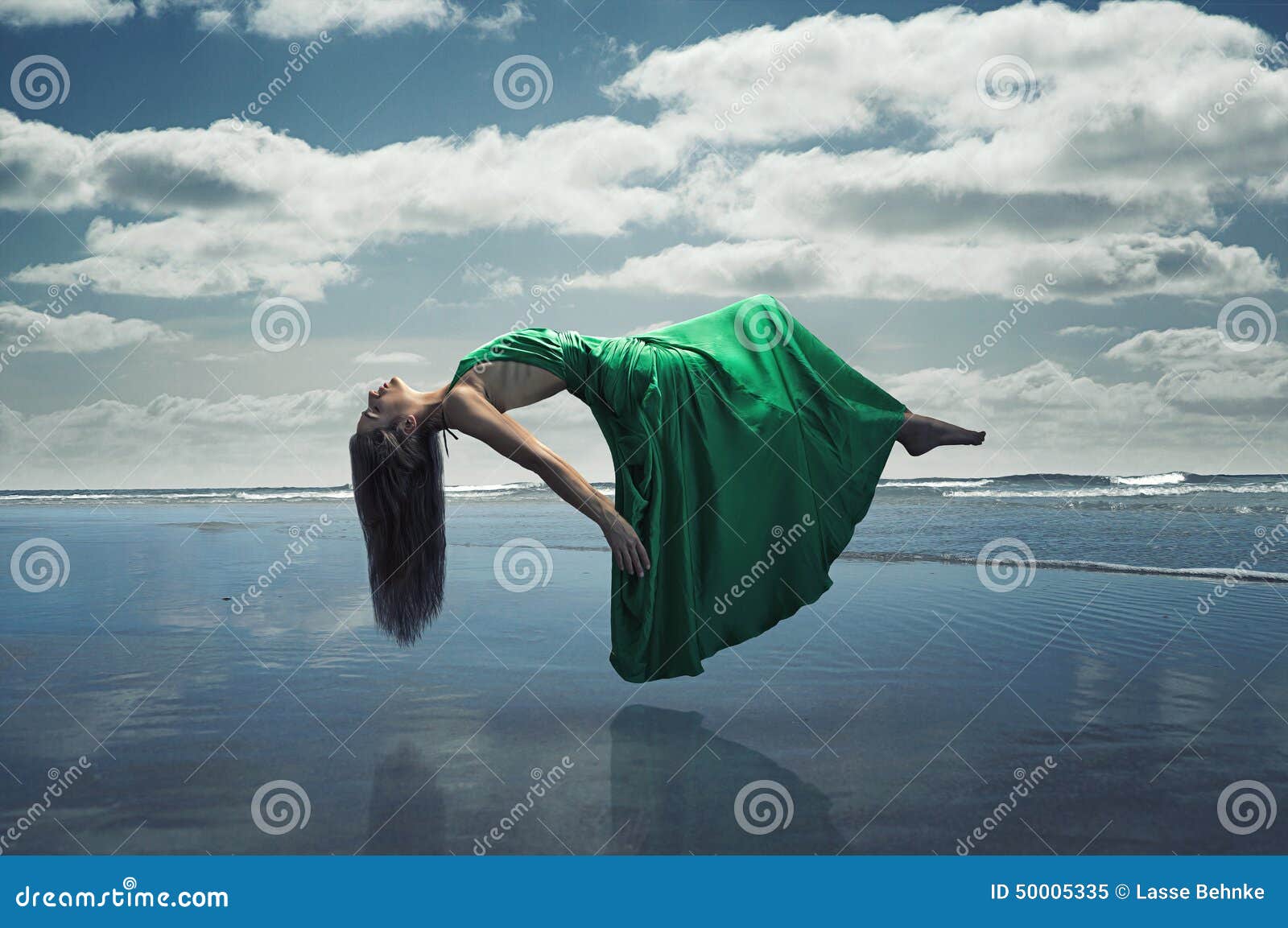 floating woman