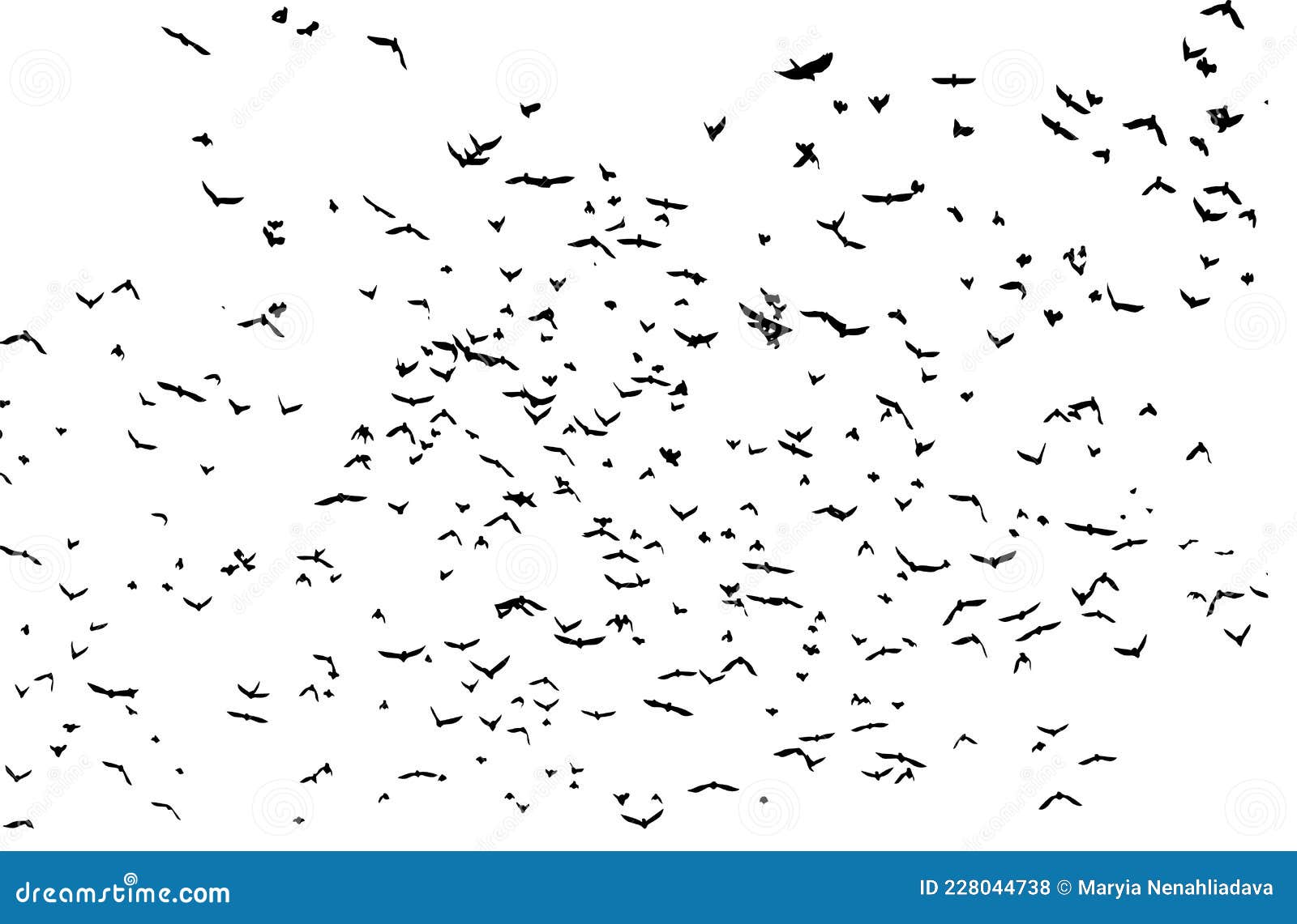 A Flock of Flying Birds. Vector Illustration Stock Vector ...