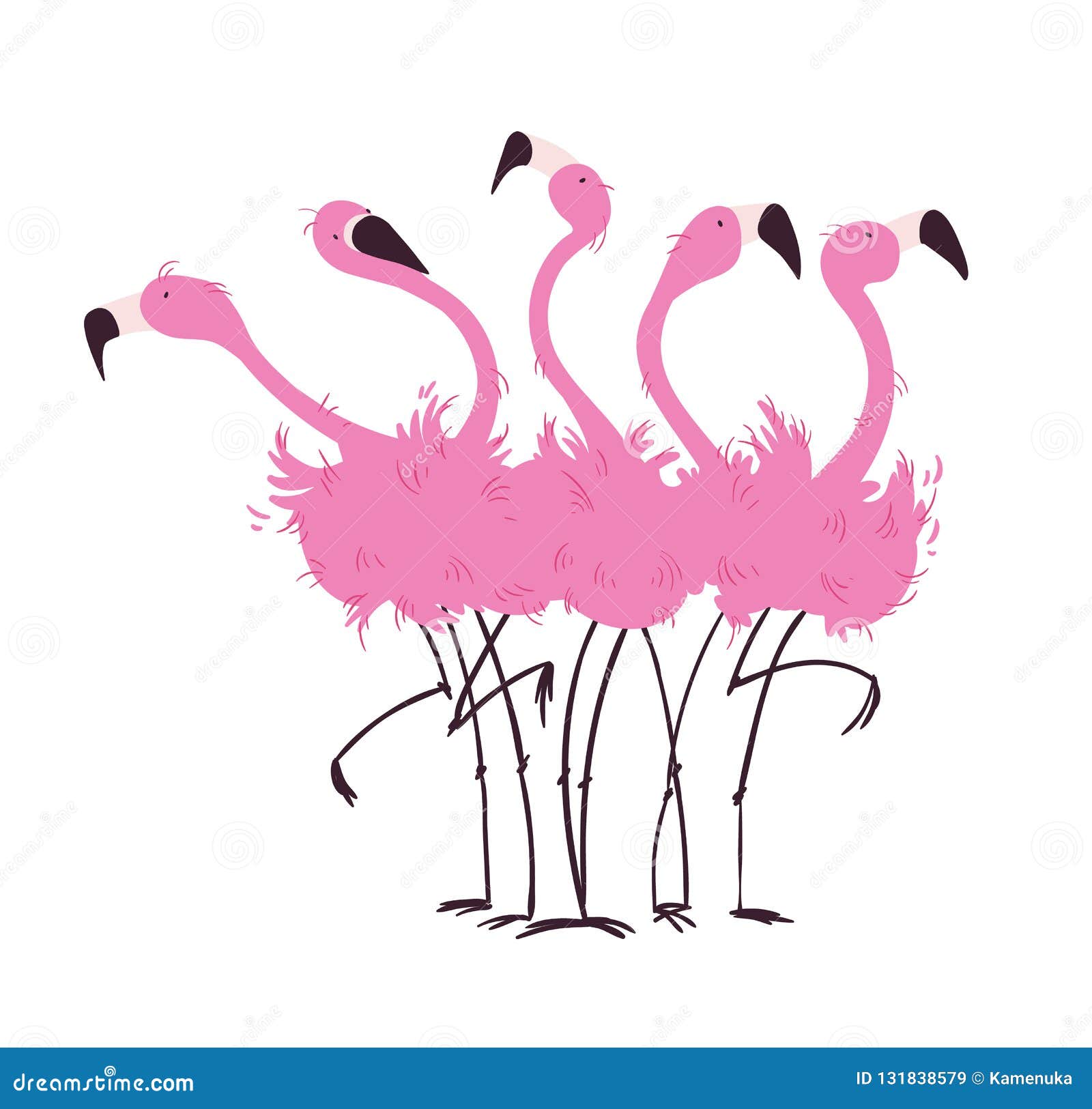 flock of flamingos  