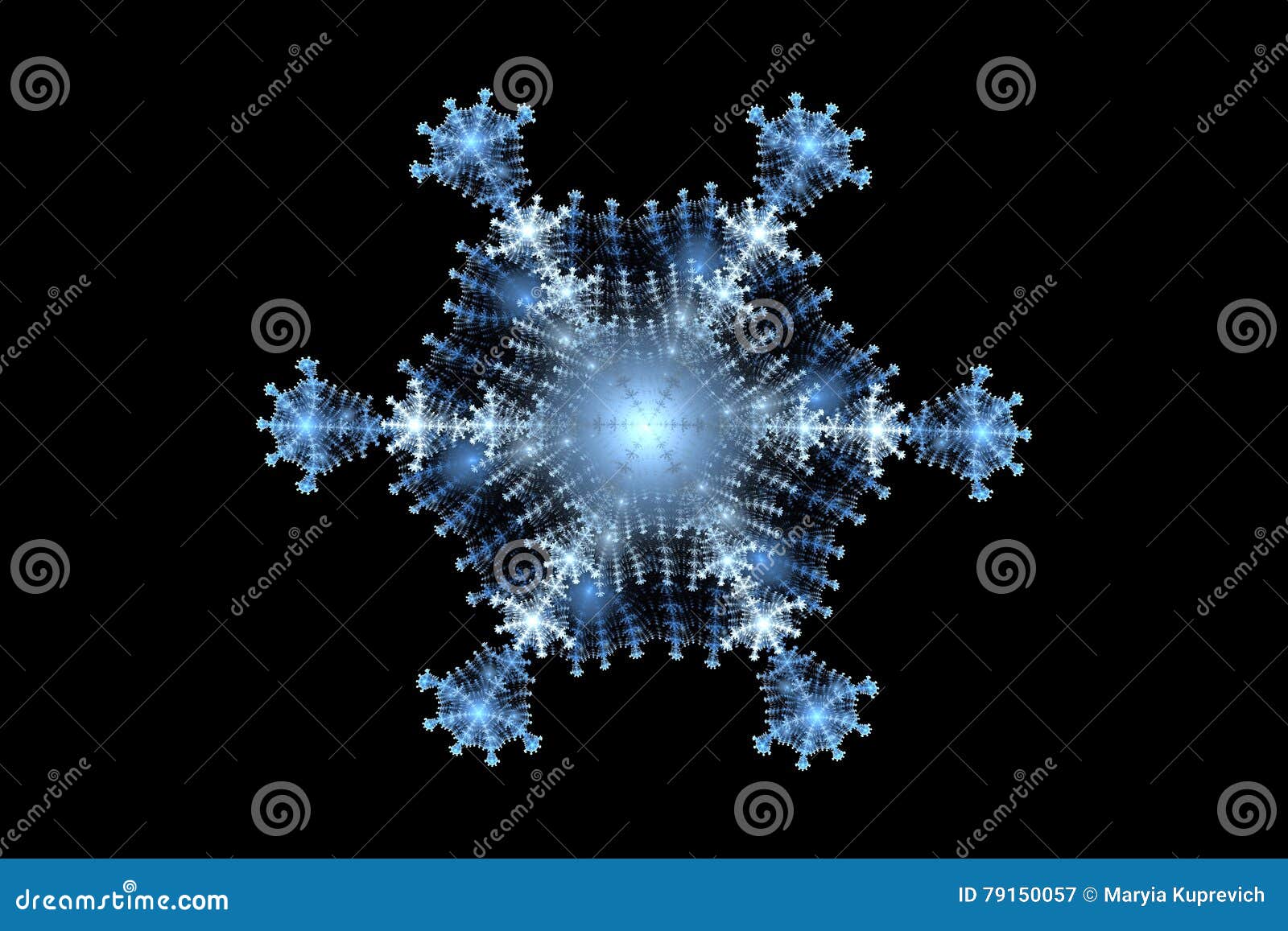 Flocon De Neige De Fractale Illustration Stock Illustration Du