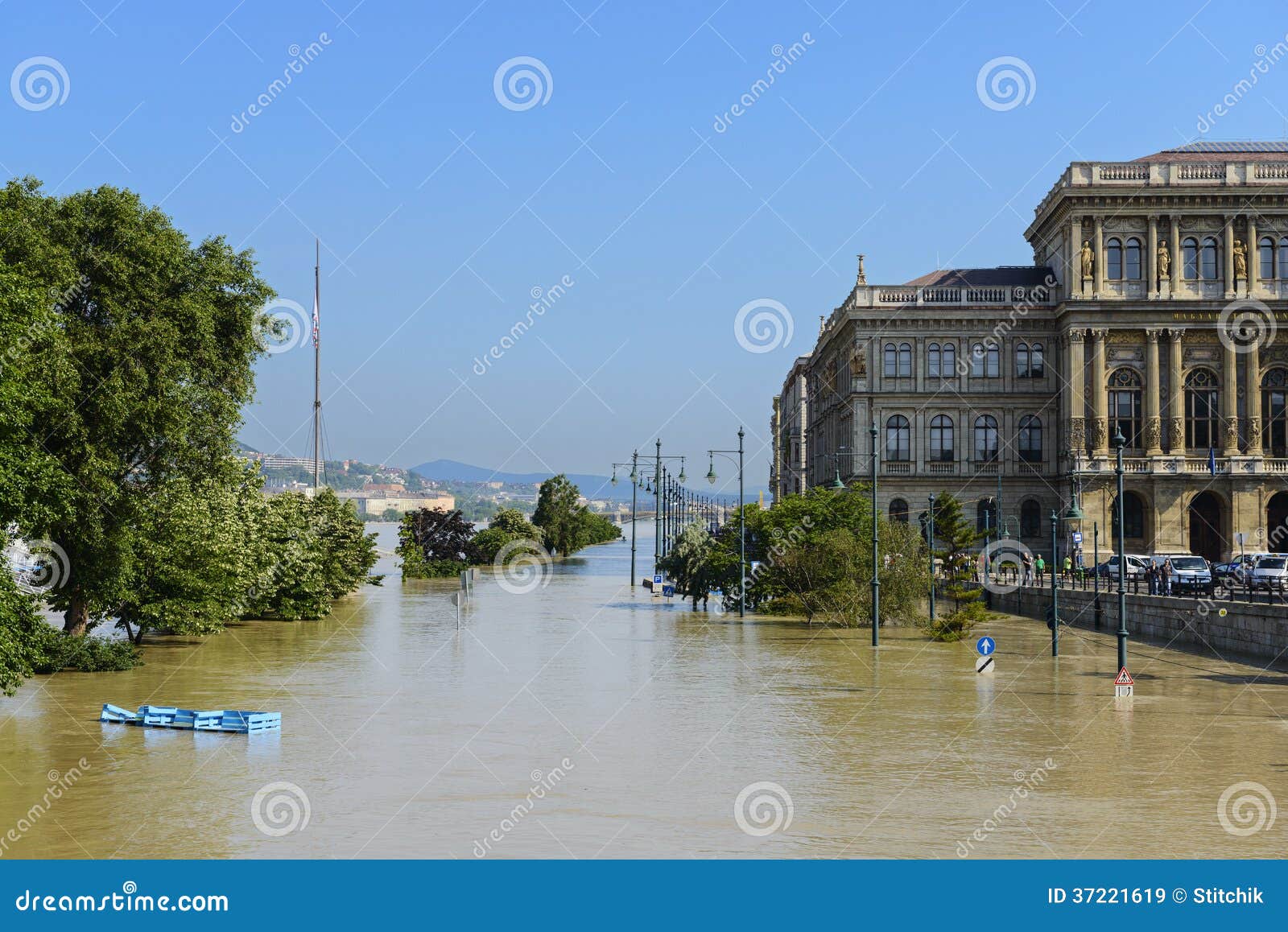 Flood in Budapest. Hungary stock image. Image of deluge 37221619