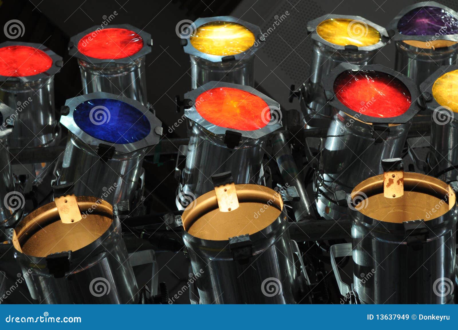 Flood Lights Over the Stage Stock Image Image of still, lamp 13637949