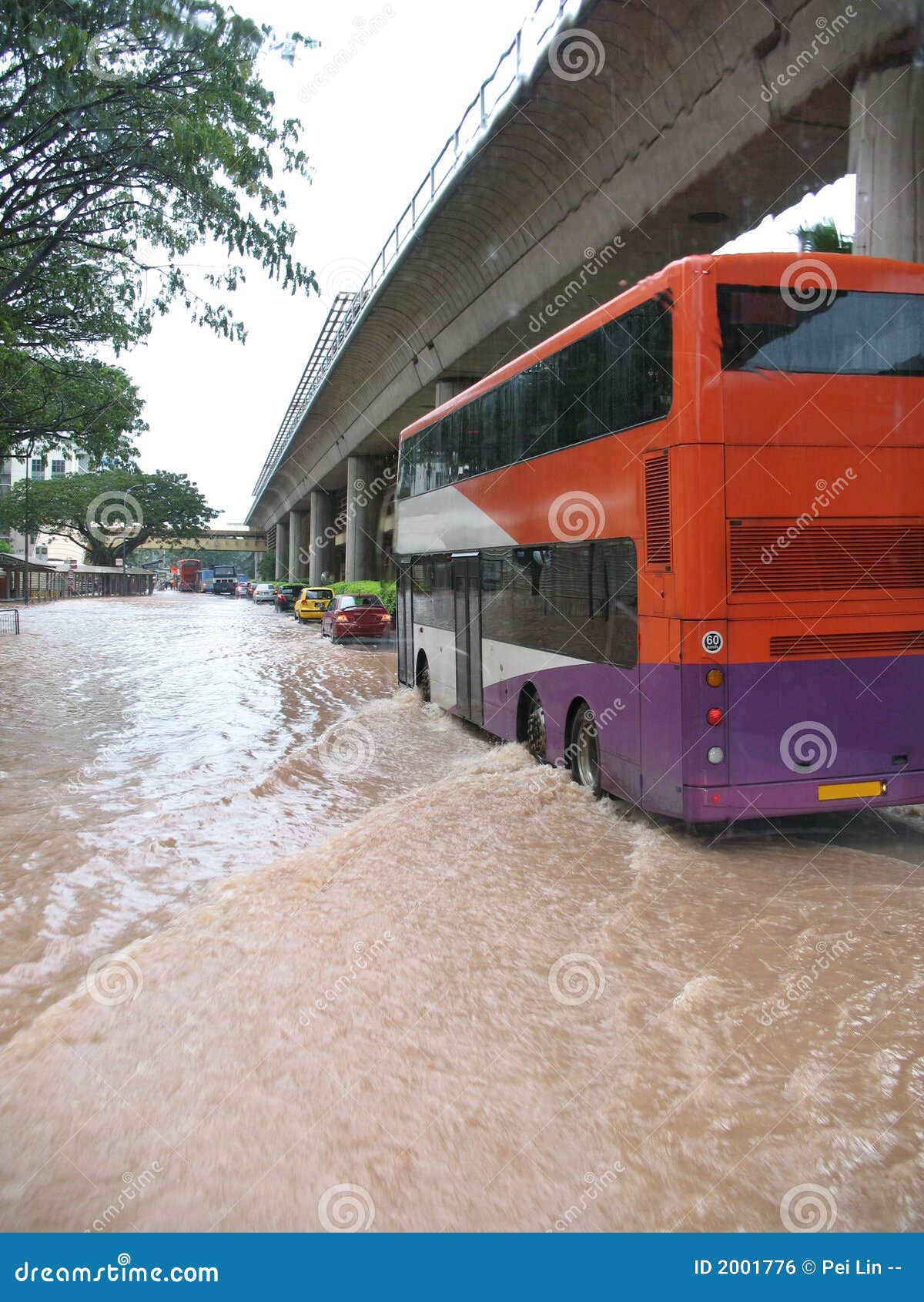 Flooded Street In Singapore Stock Photo Image Of Flood High 2001776