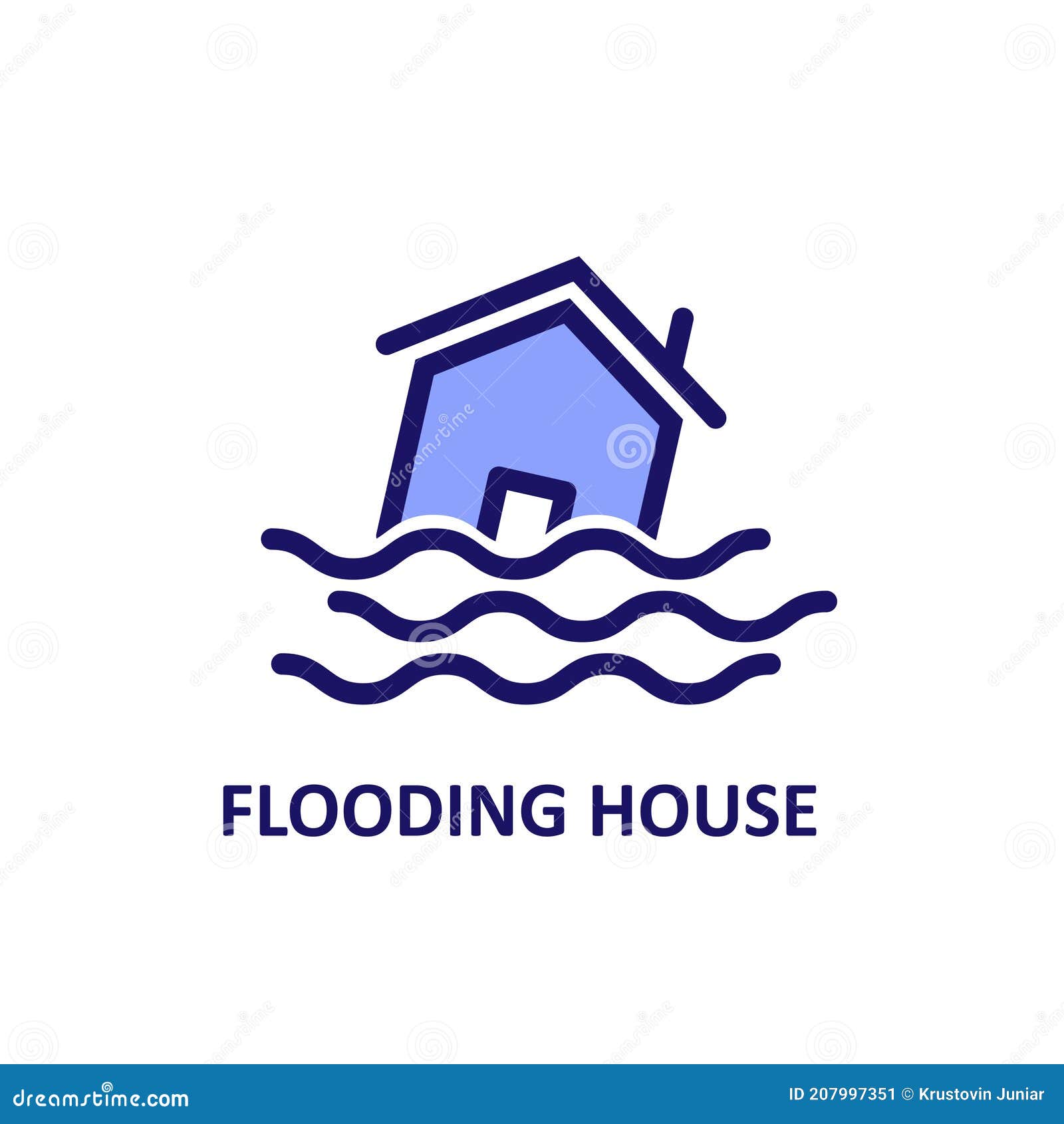 flooding house icon  