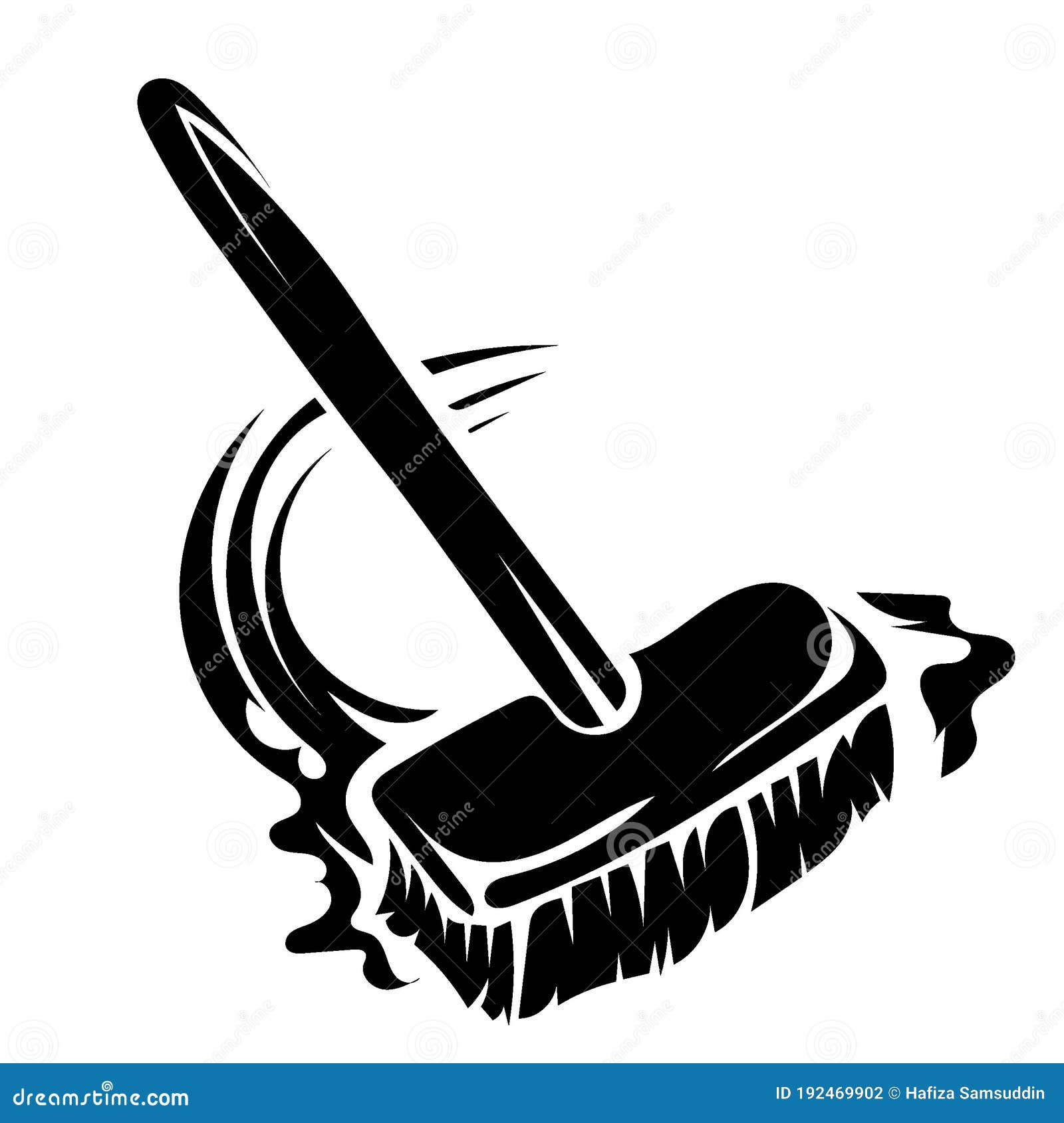 Floor Brush. Vector Illustration Decorative Design Stock Vector