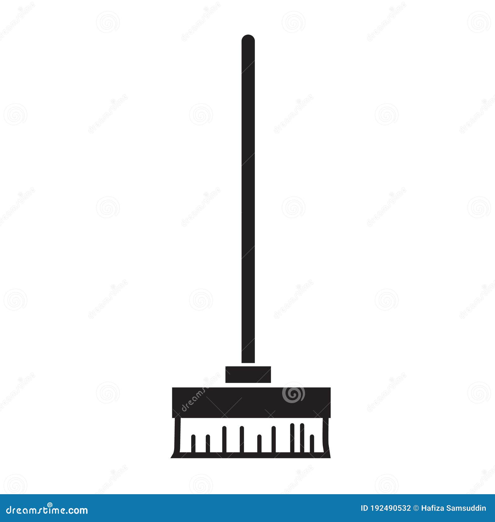 Floor Brush. Vector Illustration Decorative Design Stock Vector