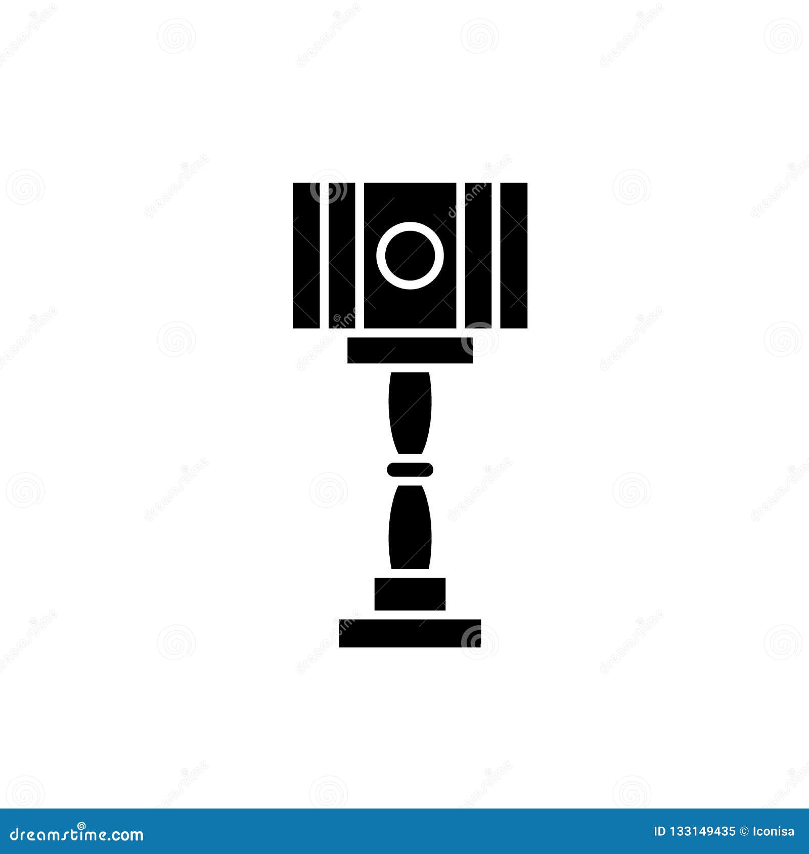 Floor Design Lamp Black Icon Vector Sign On Isolated Background