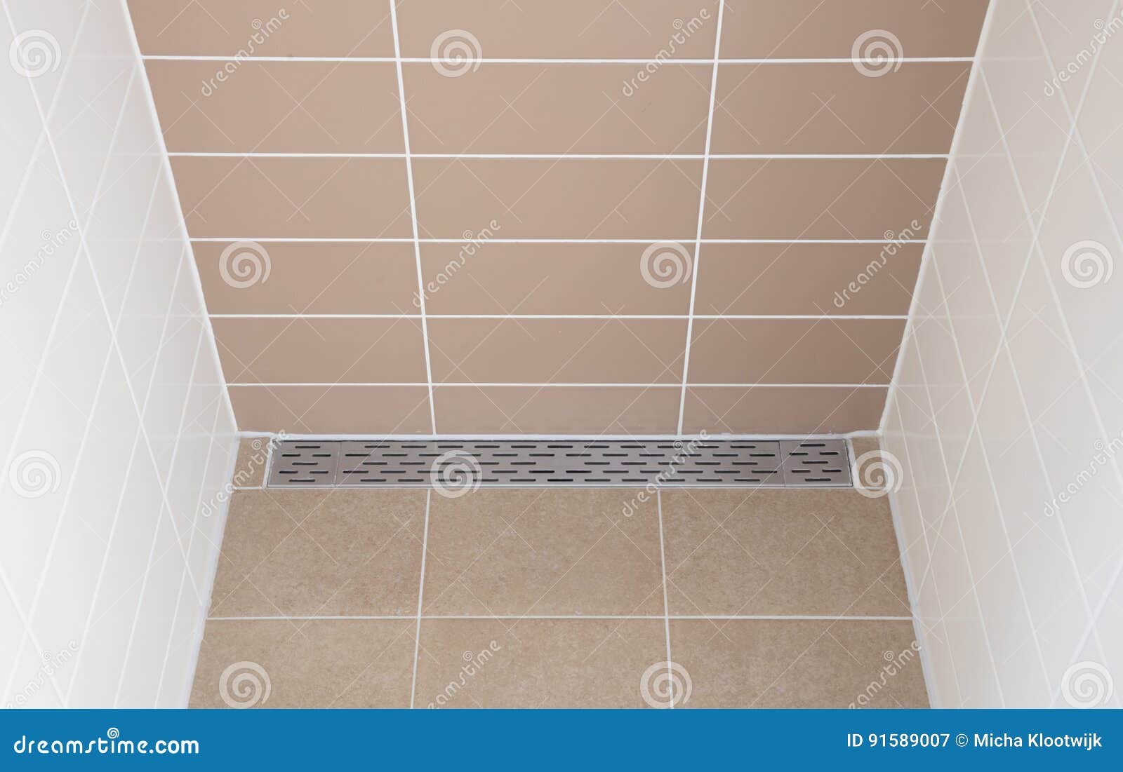 Floor Drain in a Modern Shower Stock Image Image of liquid, long
