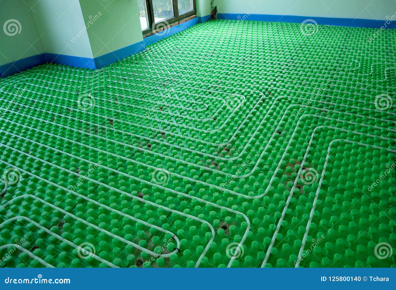 The floor heating system stock photo. Image of domestic 125800140