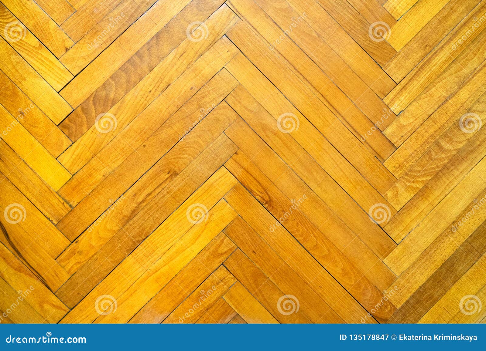 Floor With Herringbone Parquet From Oak Wood Stock Image Image