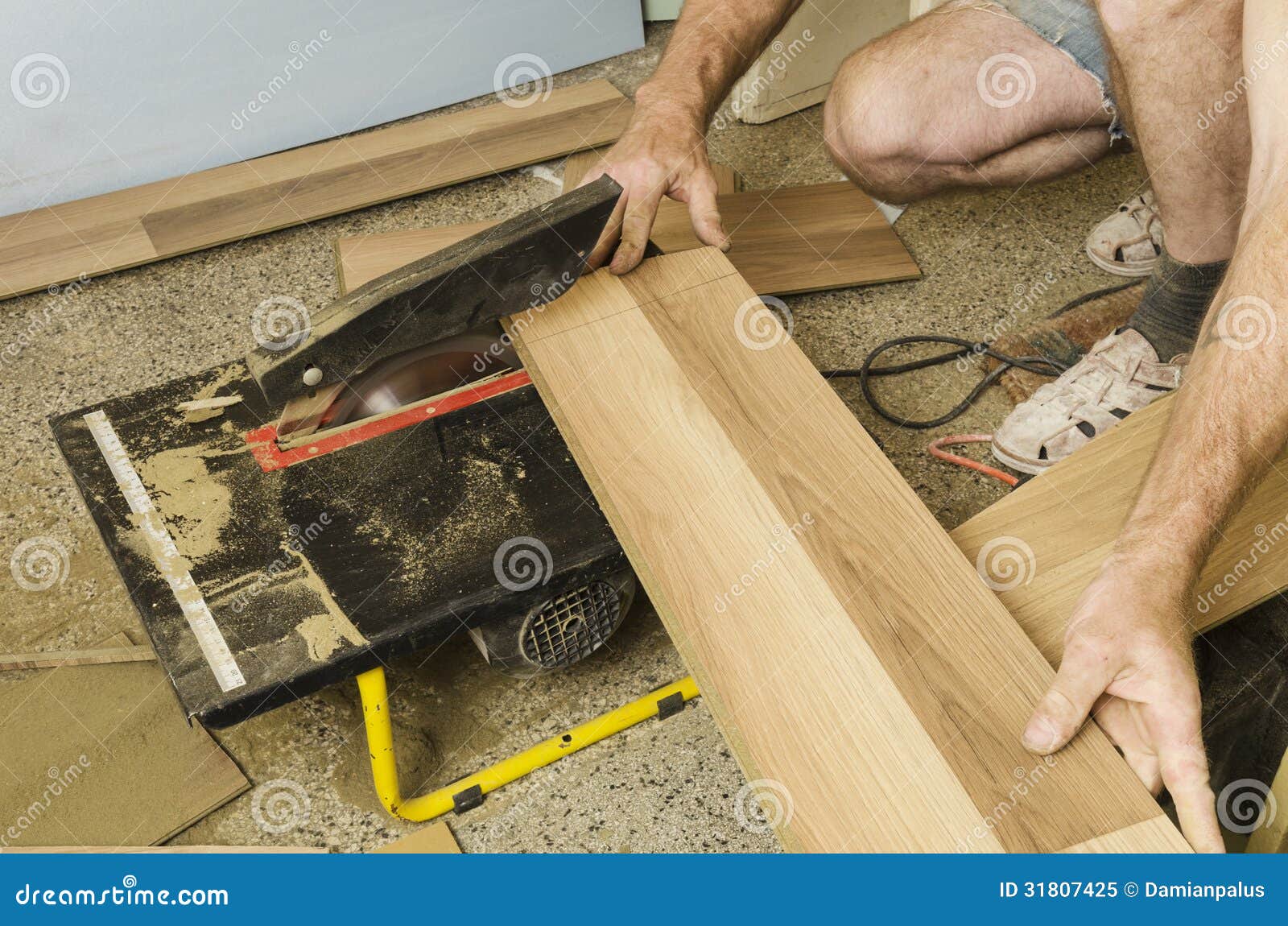 Floor installation stock image. Image of human, laminate - 31807425