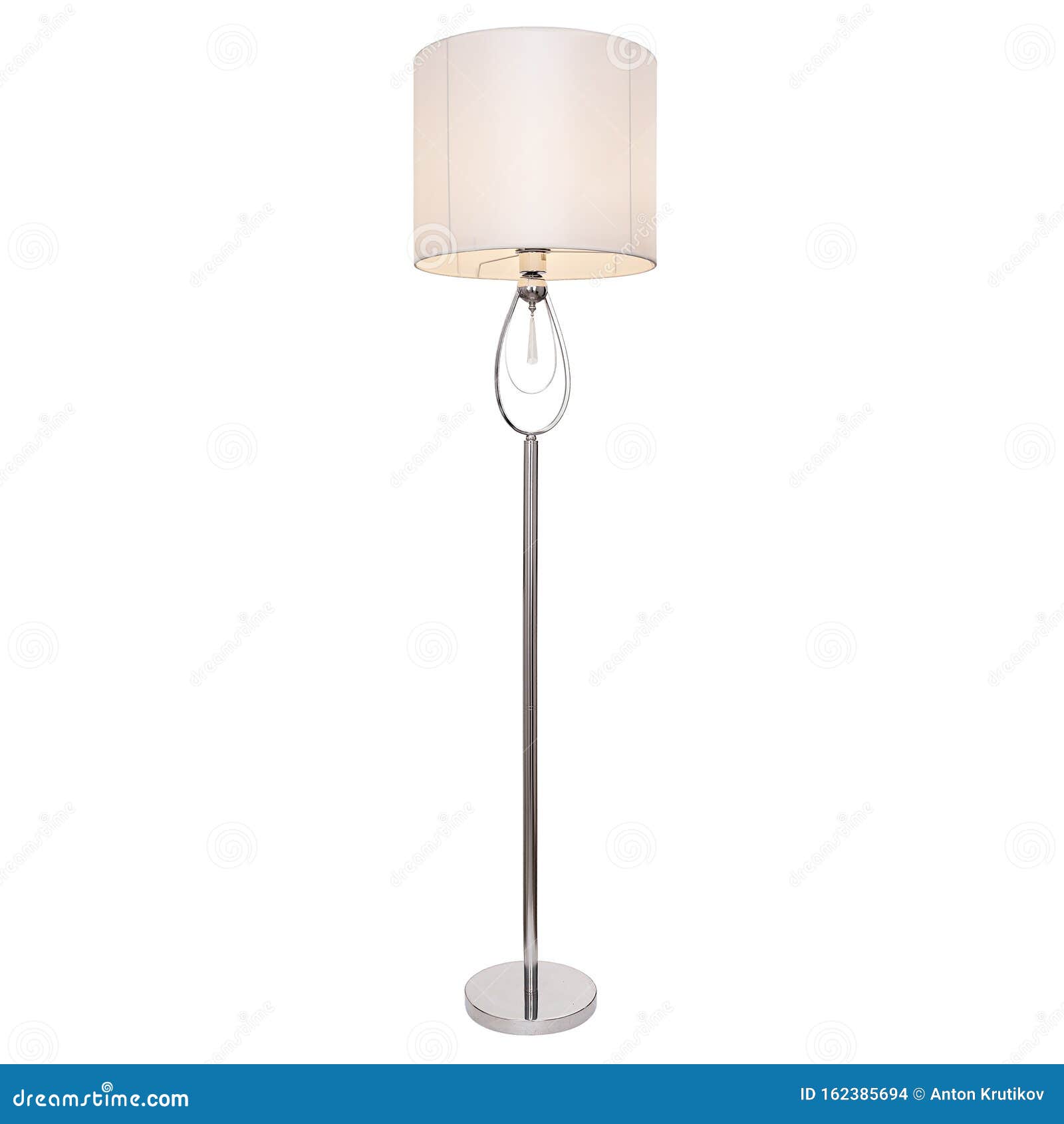 Floor Lamp, Isolated on White Background. Stock Photo - Image of background,  black: 162385694