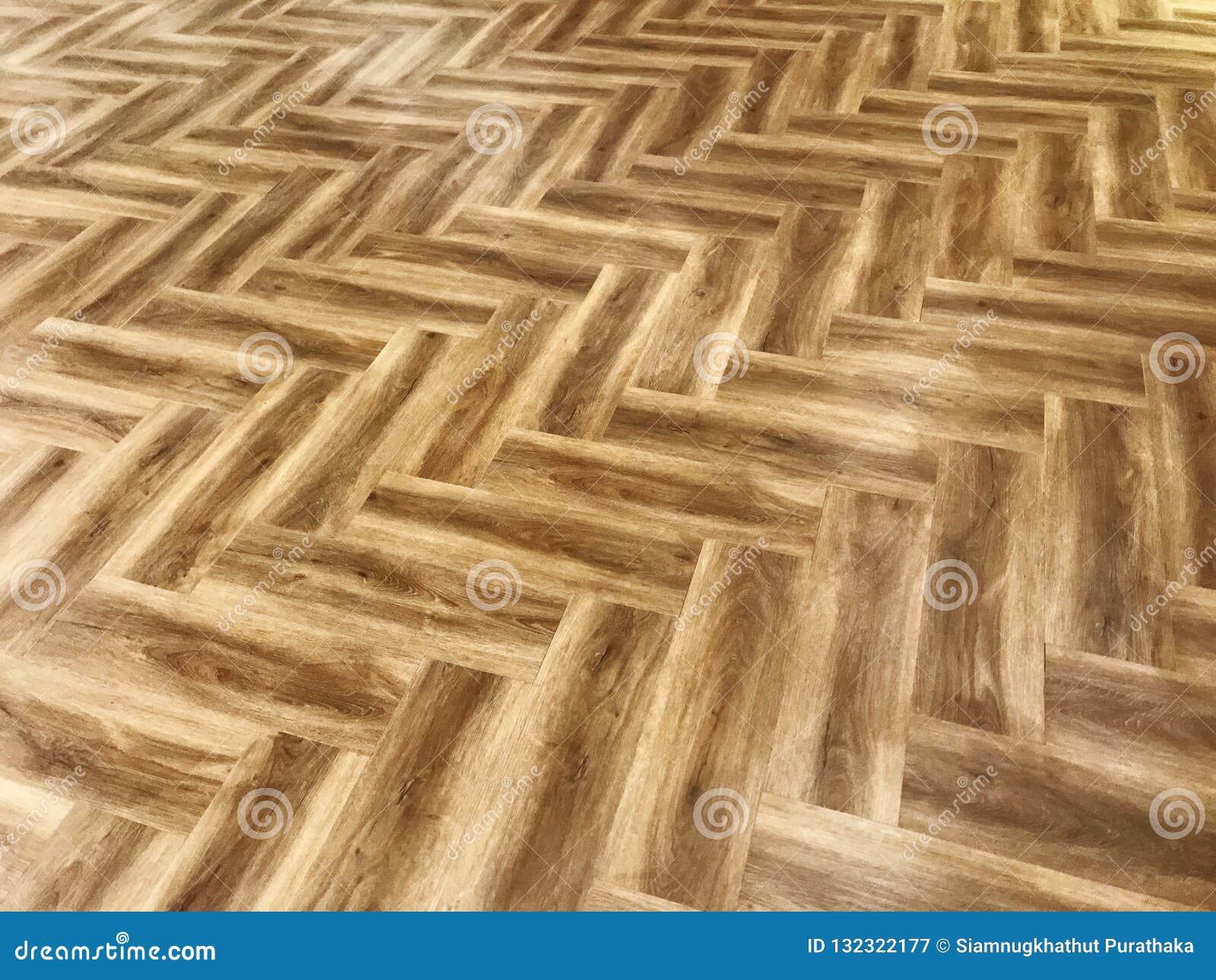 The Floor Of The Light Brown Laminate Diagonally Stock Image